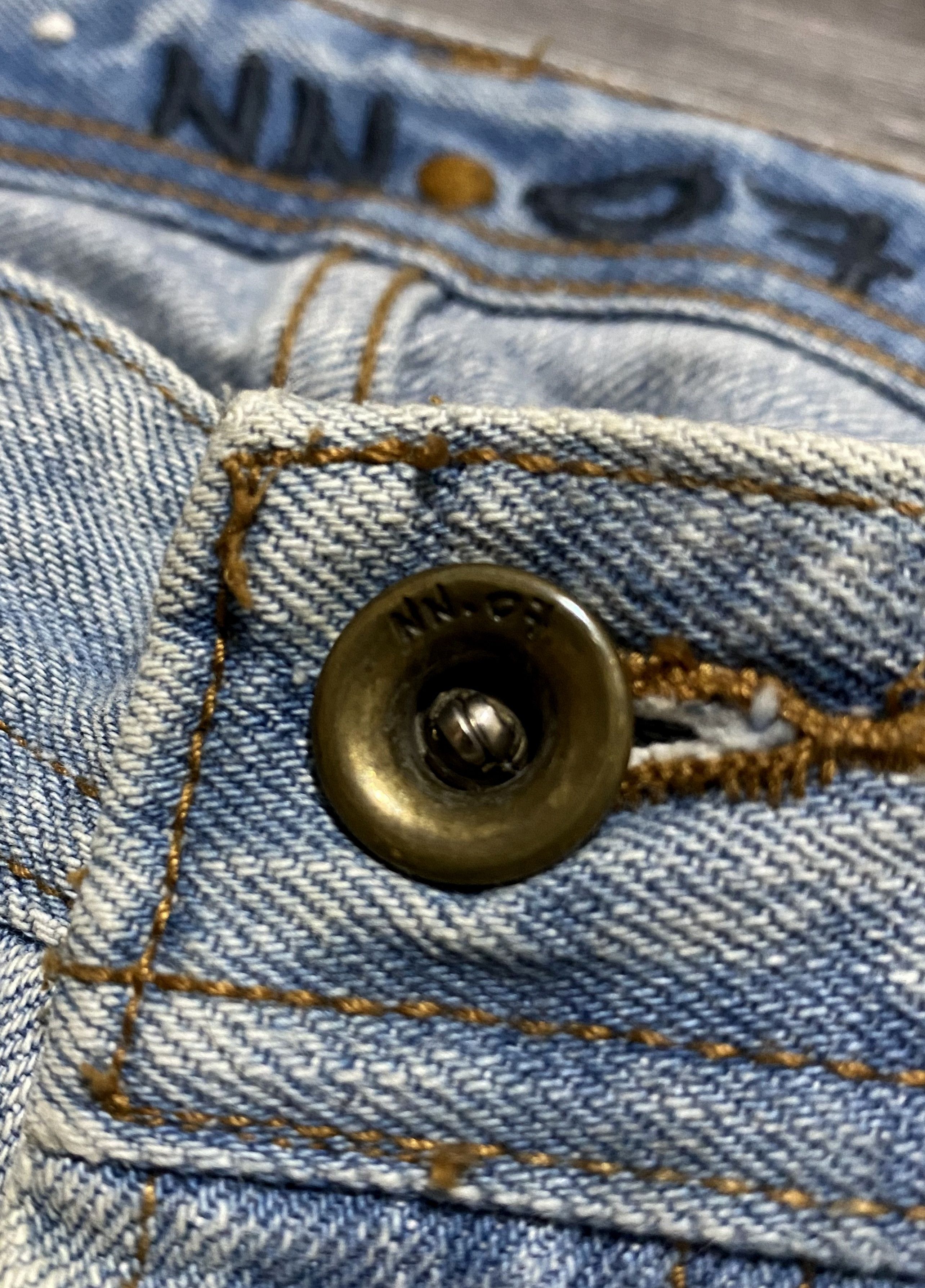 NN07 No Nationality Washed Torn Selvedge Distressed Jeans Denim Size US 31 - 11 Thumbnail