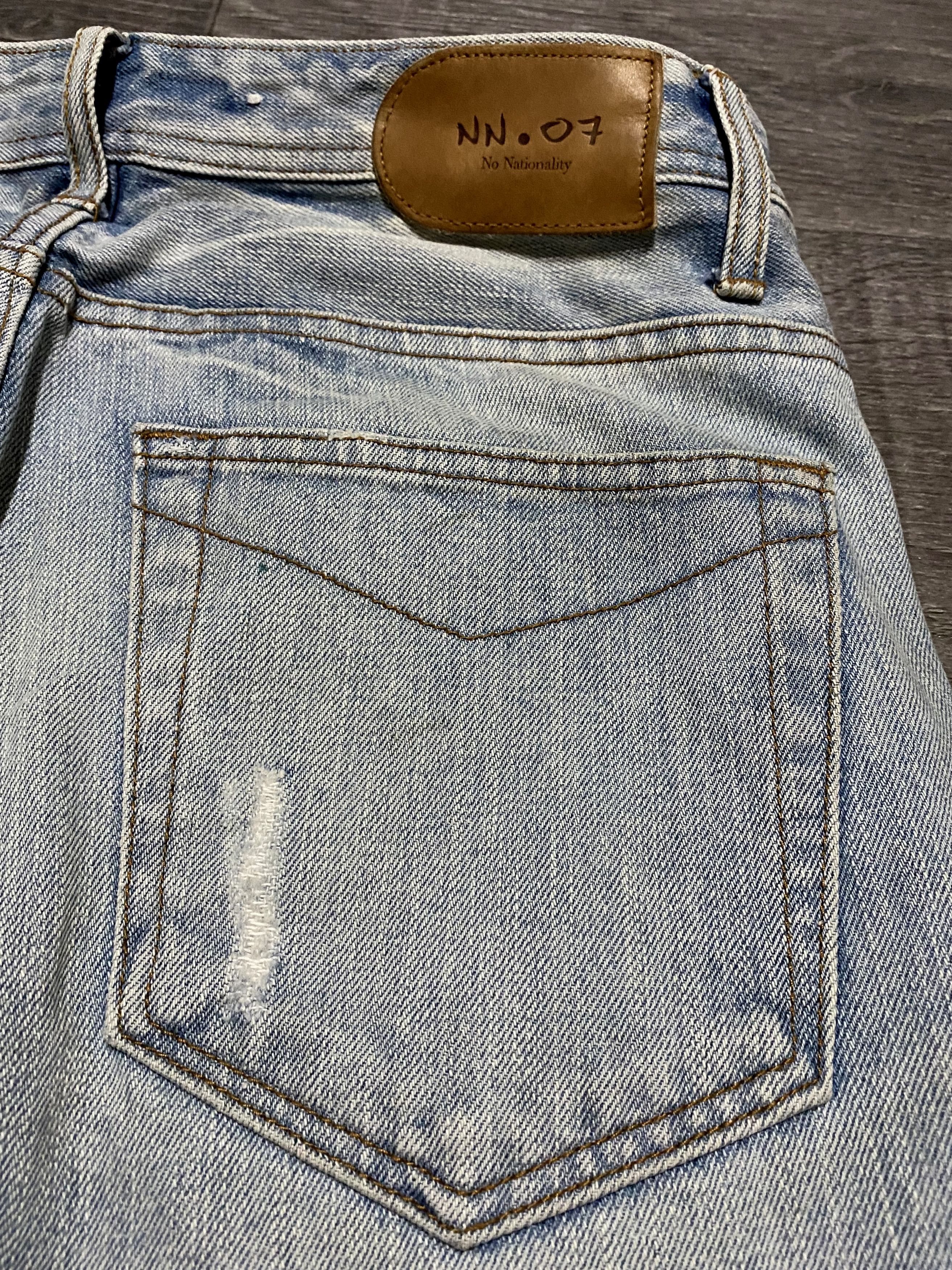 NN07 No Nationality Washed Torn Selvedge Distressed Jeans Denim Size US 31 - 7 Thumbnail