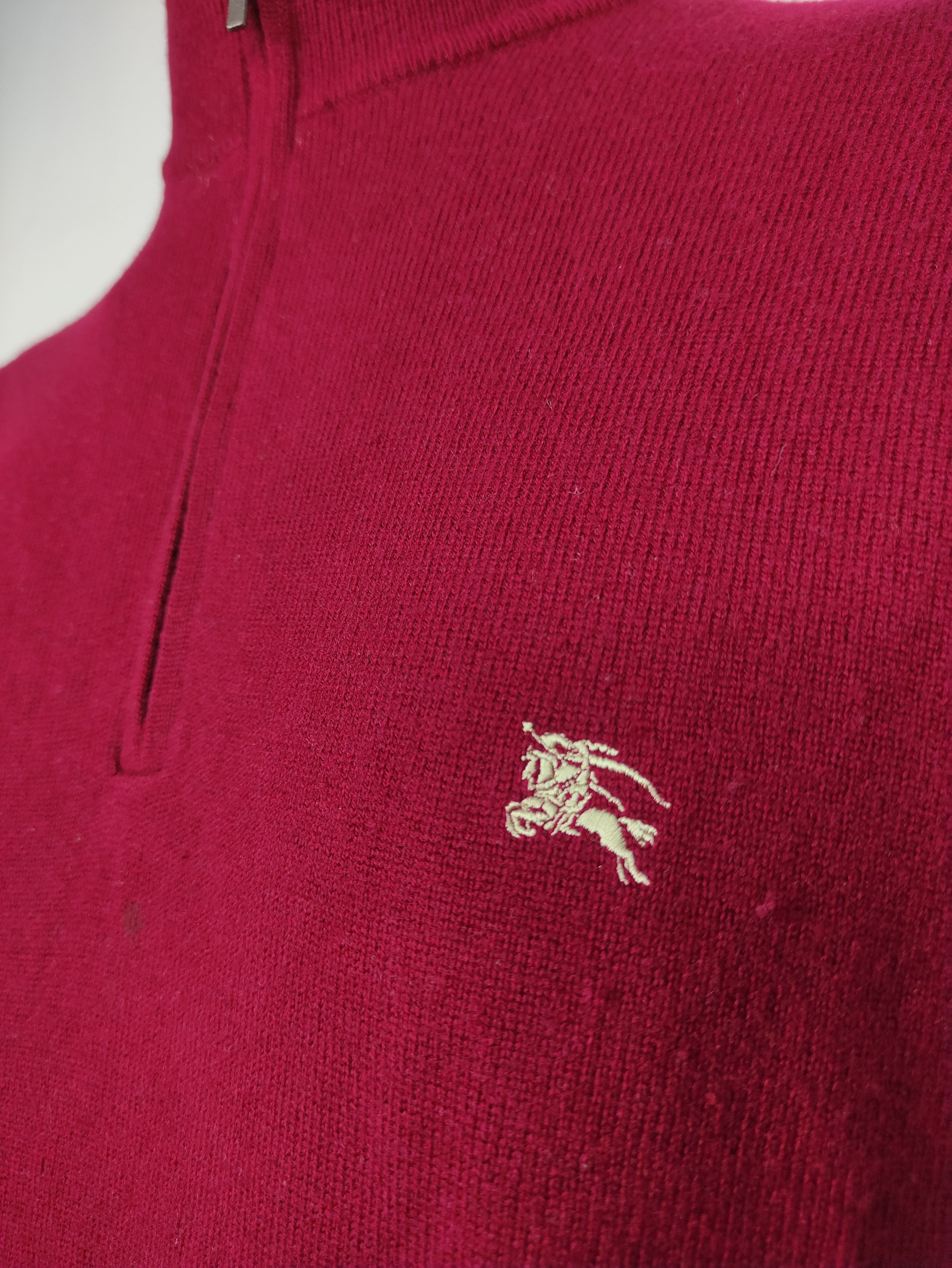 Burberry × Designer Burberry London Quarter Zip Sweatshirt Size US L / EU 52-54 / 3 - 2 Thumbnail