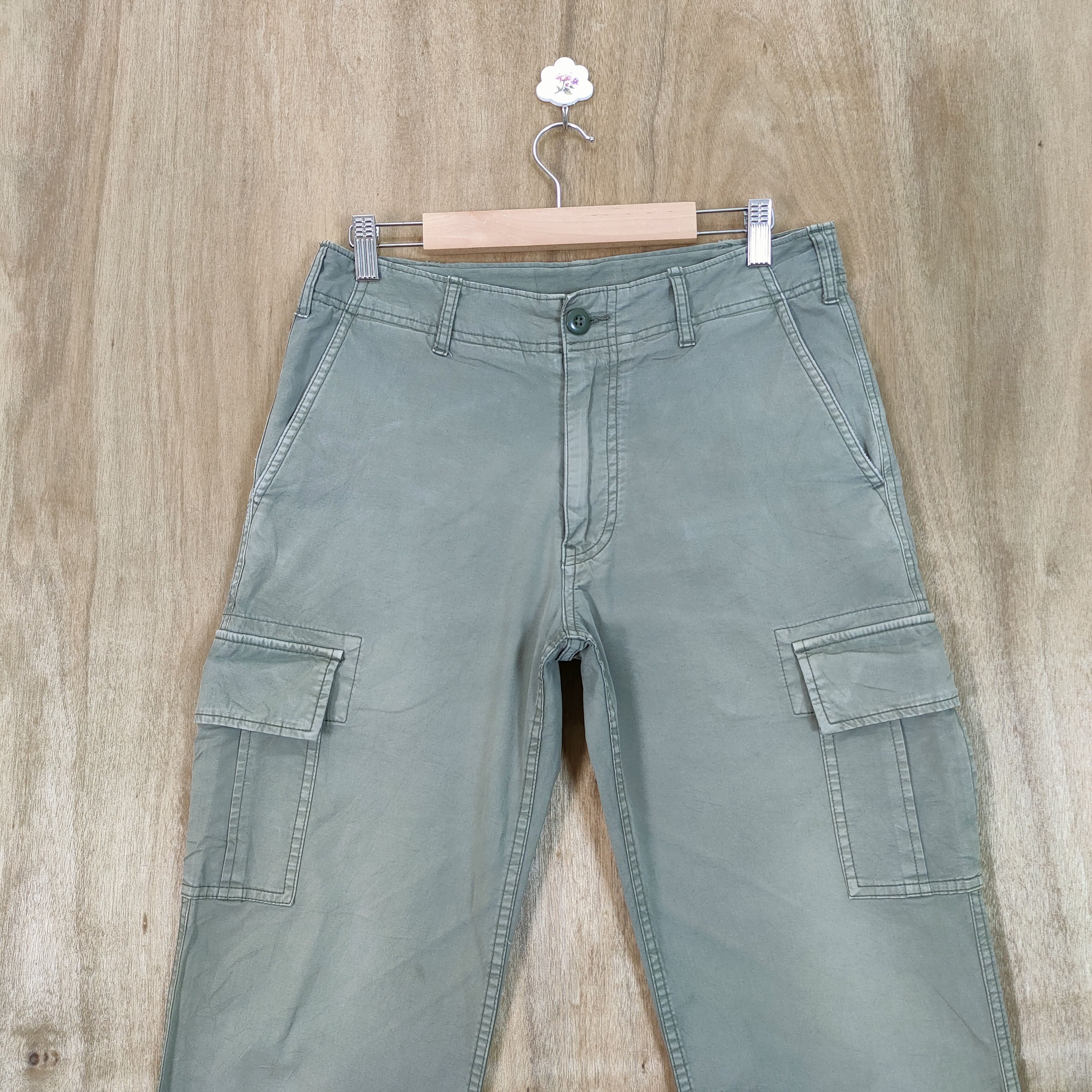 Japanese Brand JAPANESE BRAND VINTAGE FADED WASH GREEN CARGO PANTS Size US 30 / EU 46 - 2 Thumbnail