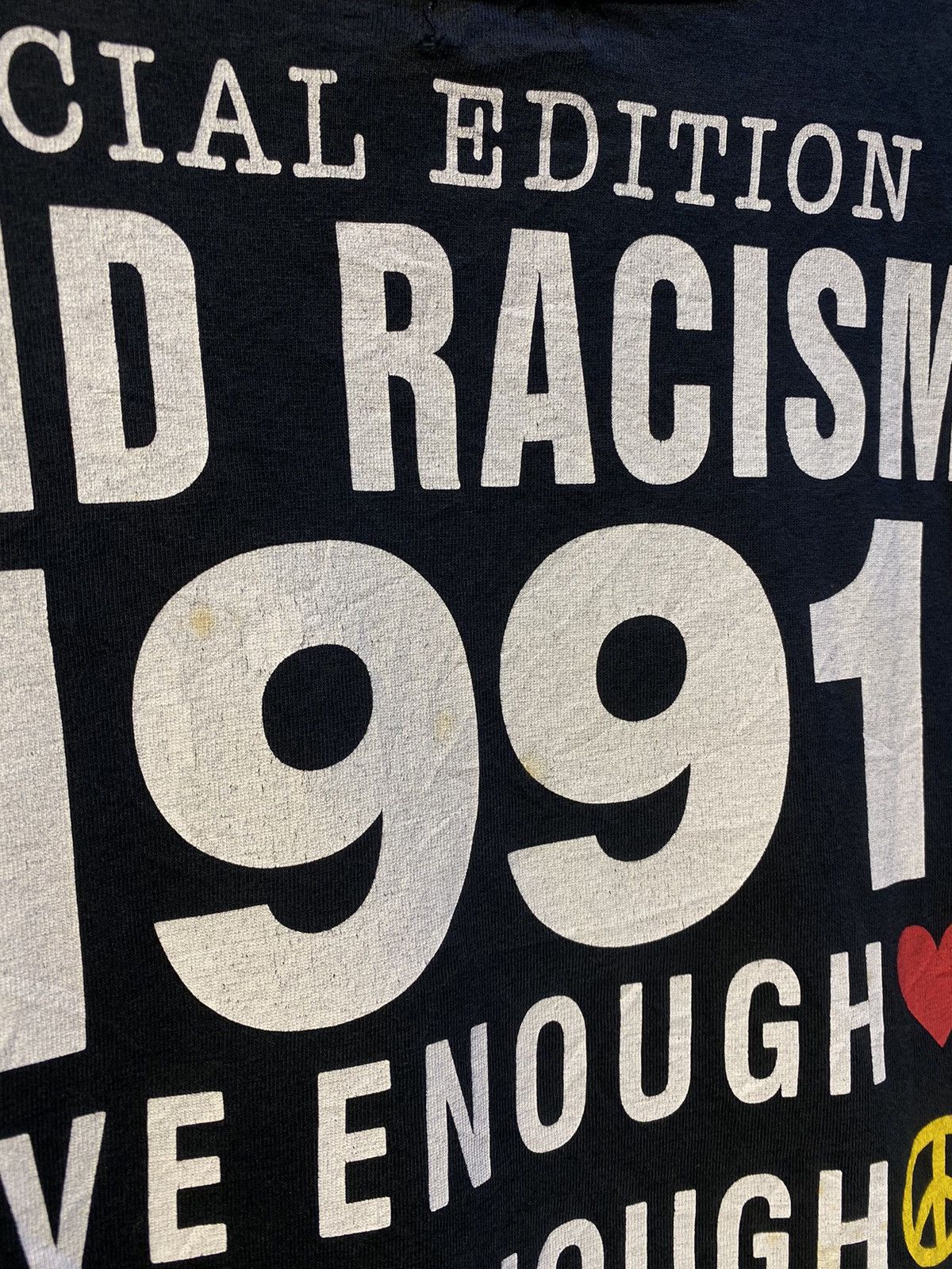 VINTAGE GOODENOUGH SPECIAL EDITION 4 END RACISM 1991 TSHIRT
