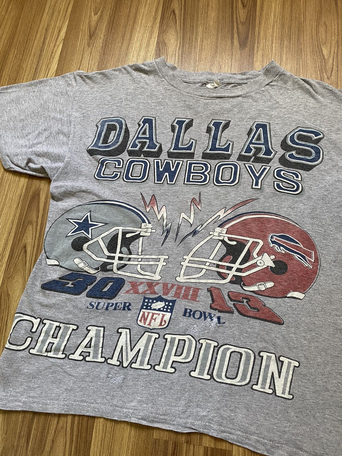 NFL Vintage Dallas Cowboys Super Bowl Champion T Shirt 49ers Size US L / EU 52-54 / 3 - 2 Thumbnail