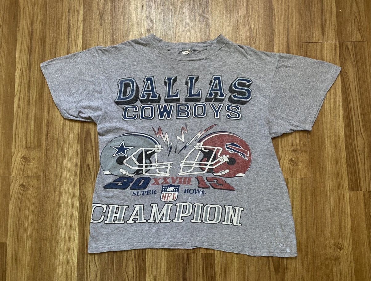 NFL Vintage Dallas Cowboys Super Bowl Champion T Shirt 49ers Size US L / EU 52-54 / 3 - 1 Thumbnail