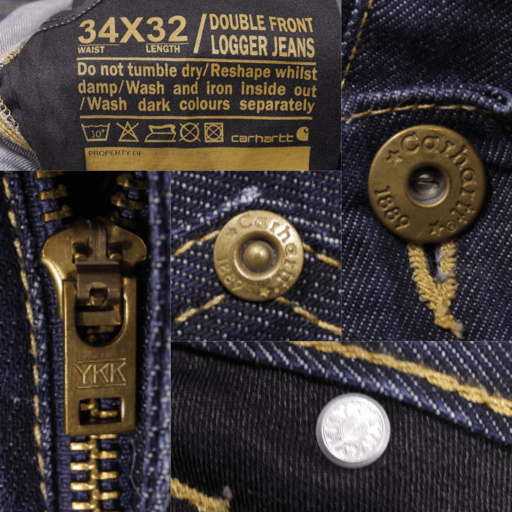 Carhartt Double Knee Jeans Vintage Size US 34 / EU 50 - 9 Thumbnail