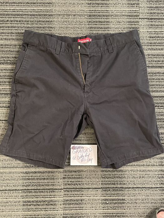 Supreme Supreme Work Shorts Navy Used | Grailed