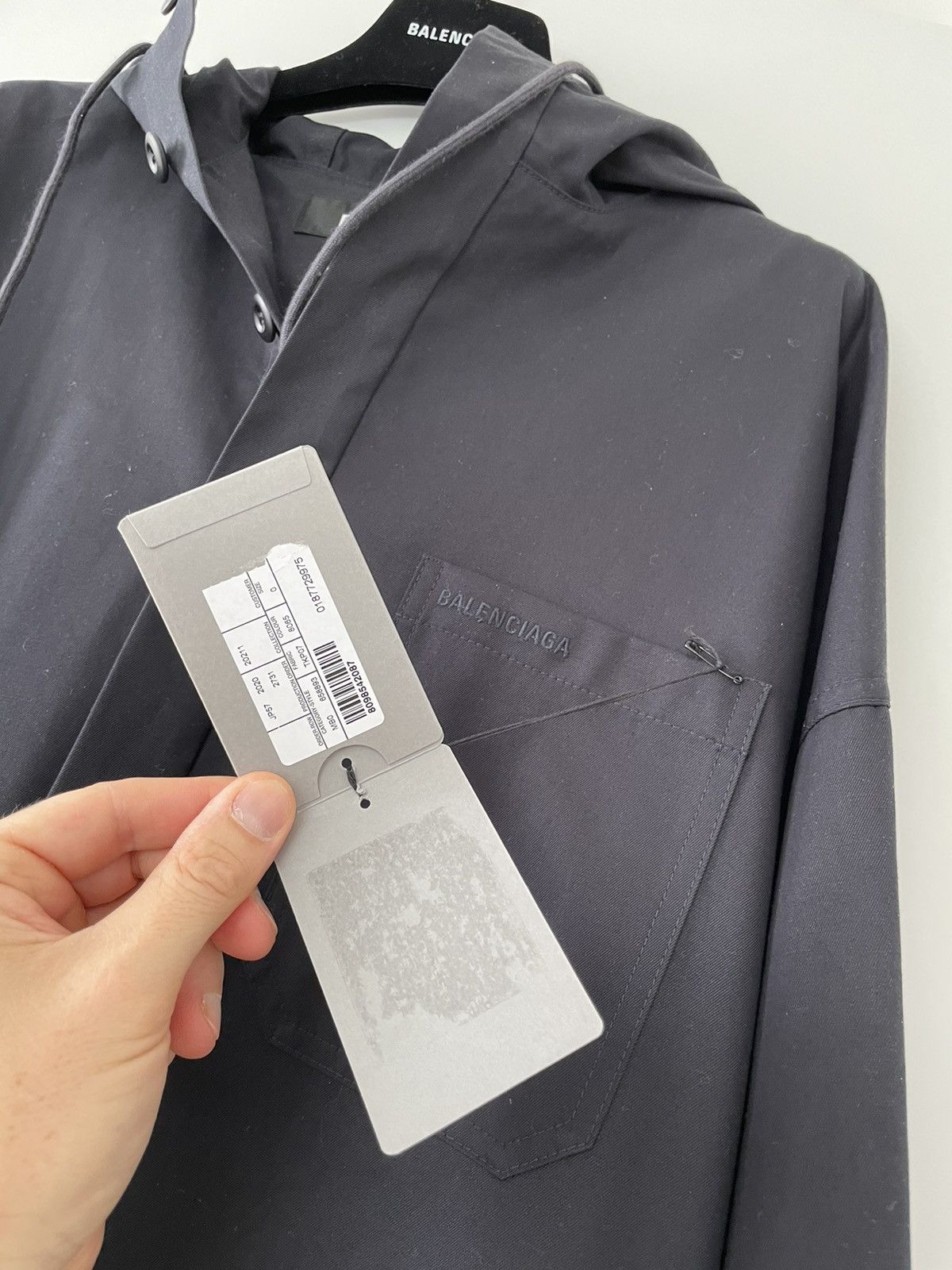 Balenciaga RARE Hooded long tunic overshirt Size US M / EU 48-50 / 2 - 12 Thumbnail
