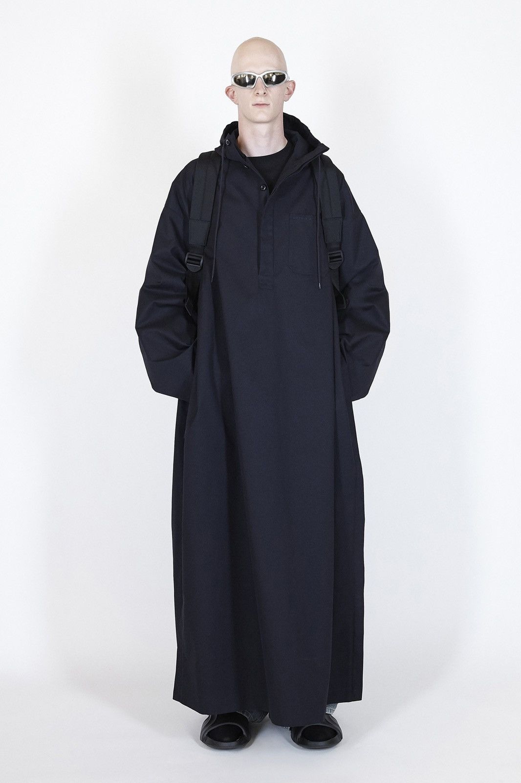 Balenciaga RARE Hooded long tunic overshirt Size US M / EU 48-50 / 2 - 1 Thumbnail