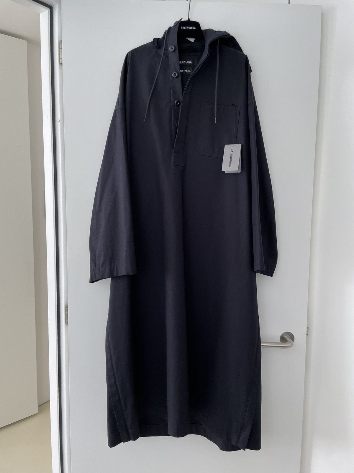 Balenciaga RARE Hooded long tunic overshirt Size US M / EU 48-50 / 2 - 2 Thumbnail