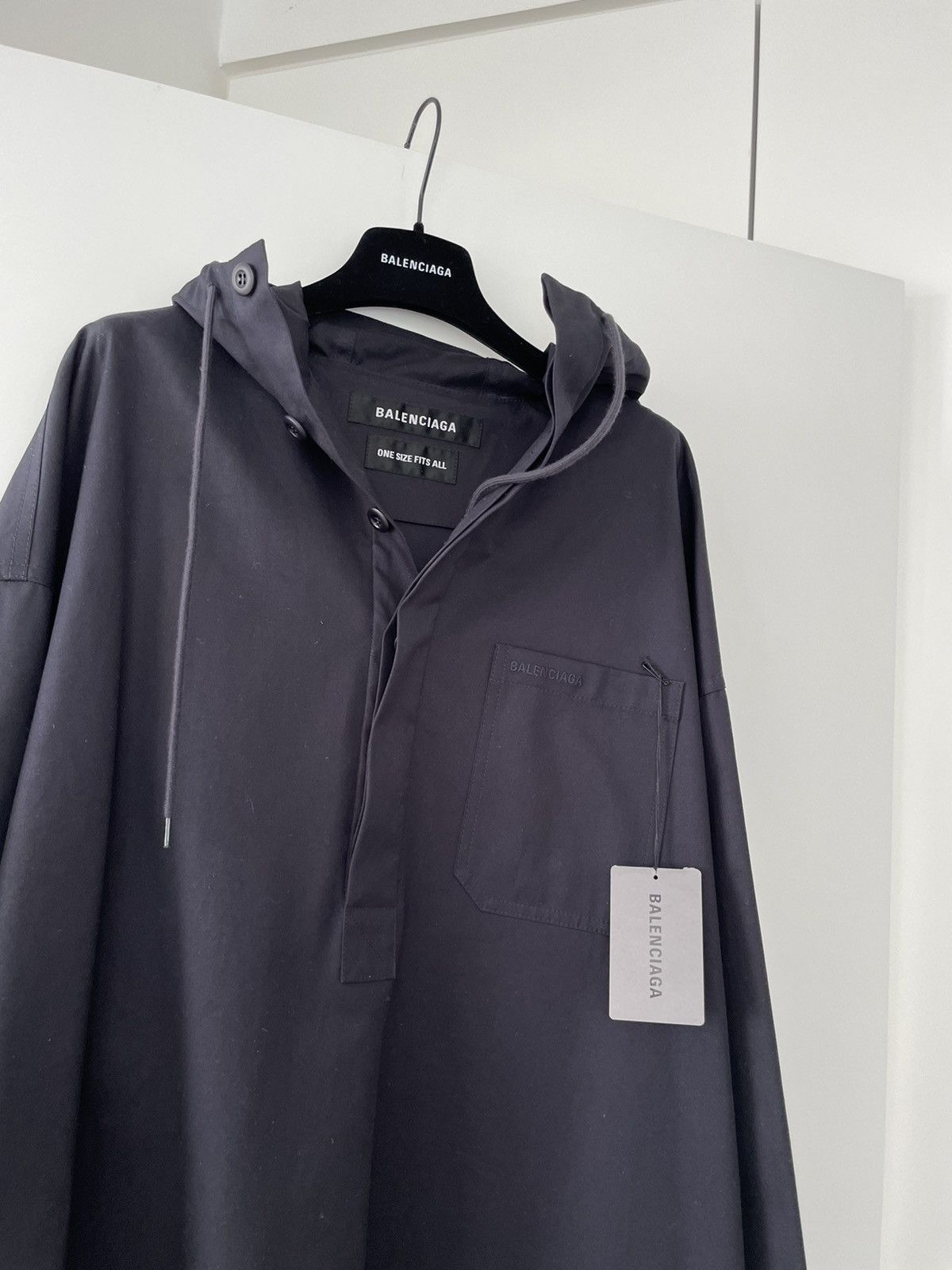 Balenciaga RARE Hooded long tunic overshirt Size US M / EU 48-50 / 2 - 10 Thumbnail