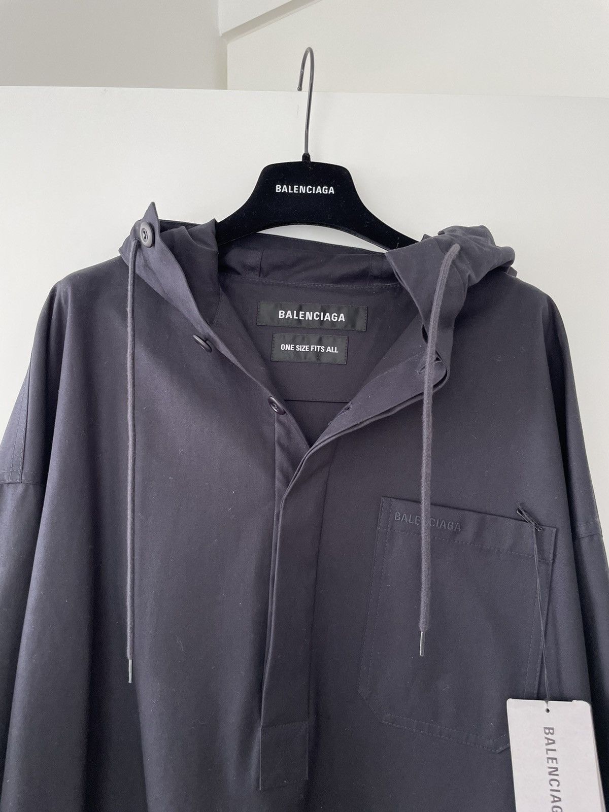 Balenciaga RARE Hooded long tunic overshirt Size US M / EU 48-50 / 2 - 8 Thumbnail