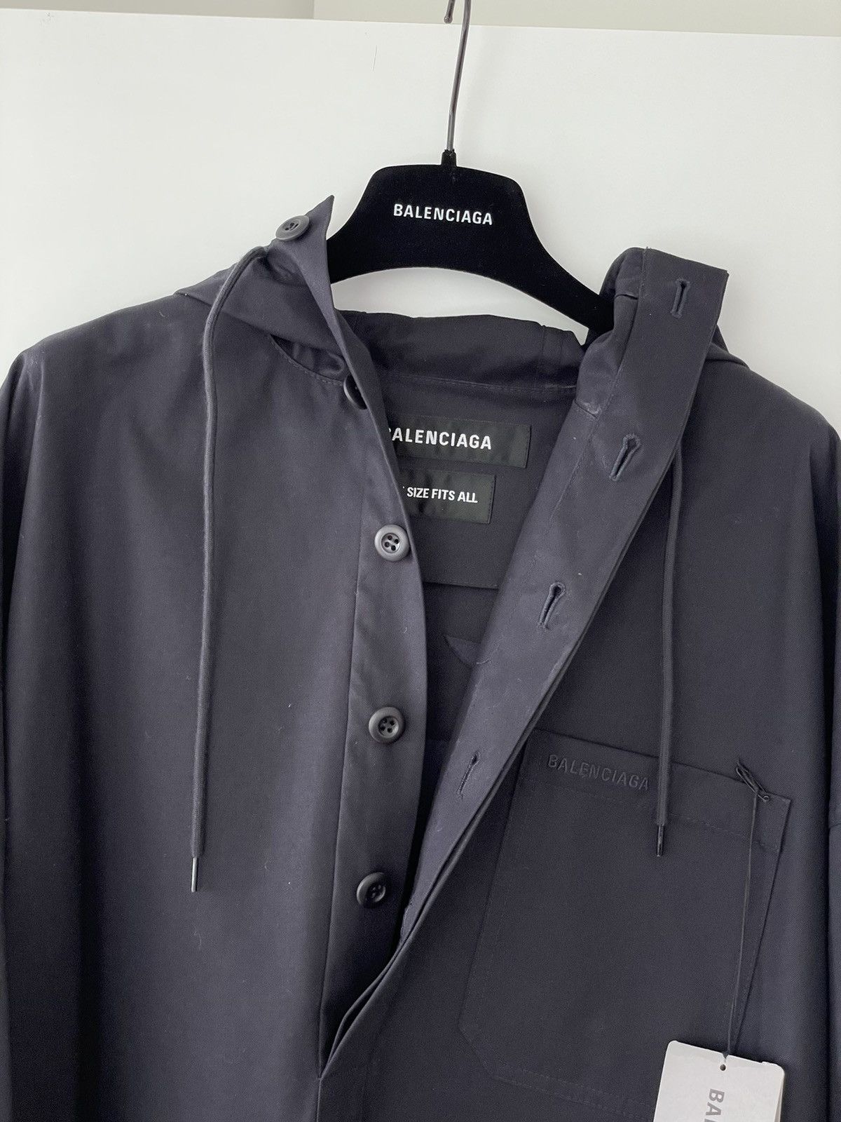 Balenciaga RARE Hooded long tunic overshirt Size US M / EU 48-50 / 2 - 11 Thumbnail