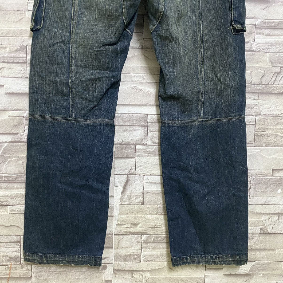 Nine Lives Japanese Brand NINELIVES Denim Cargo Pants Size US 31 - 16 Thumbnail
