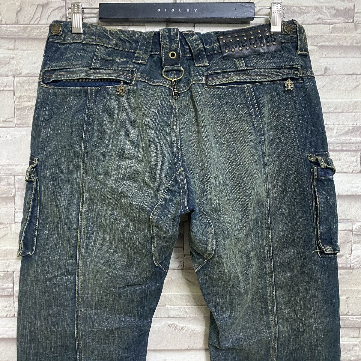 Nine Lives Japanese Brand NINELIVES Denim Cargo Pants Size US 31 - 13 Thumbnail