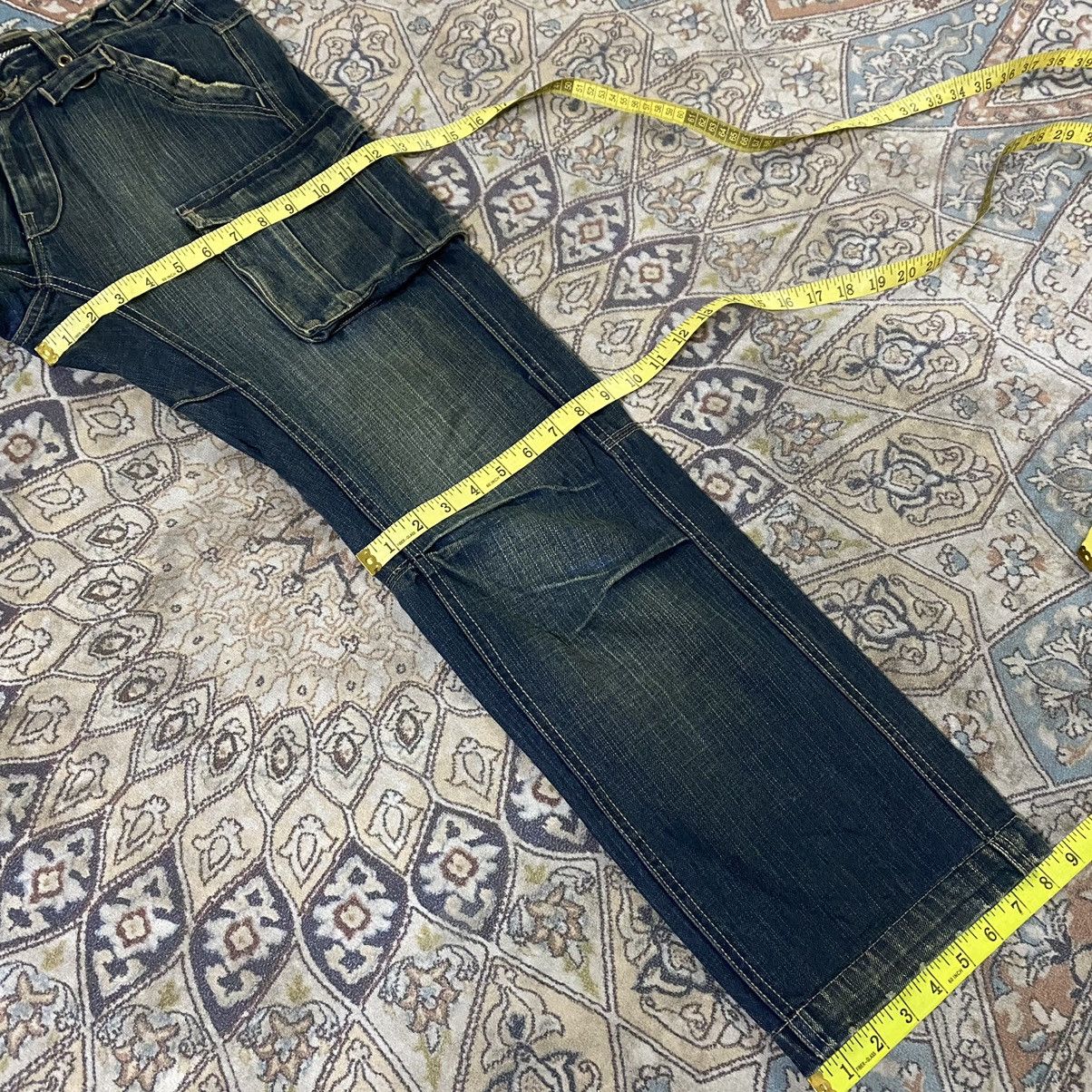 Nine Lives Japanese Brand NINELIVES Denim Cargo Pants Size US 31 - 24 Thumbnail