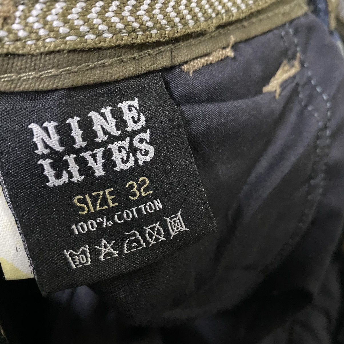 Nine Lives Japanese Brand NINELIVES Denim Cargo Pants Size US 31 - 19 Thumbnail