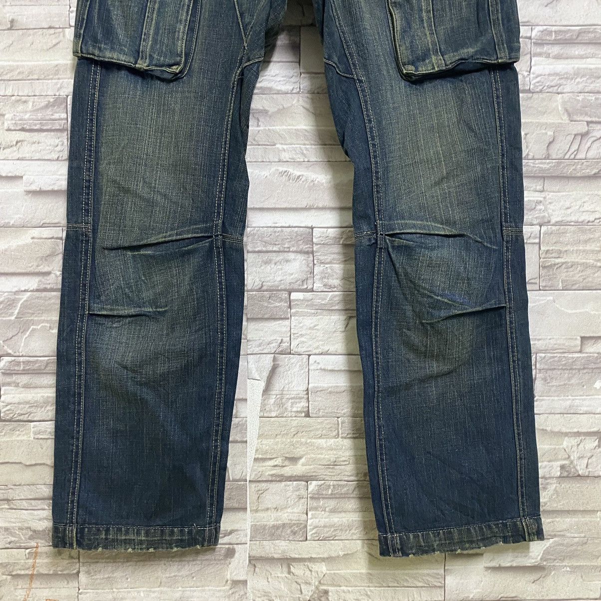 Nine Lives Japanese Brand NINELIVES Denim Cargo Pants Size US 31 - 10 Thumbnail