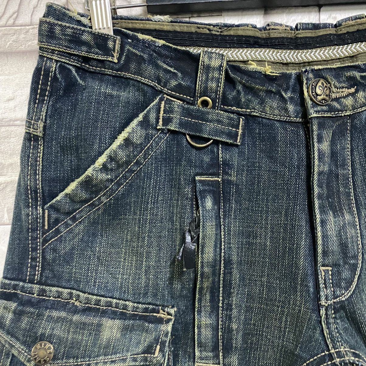 Nine Lives Japanese Brand NINELIVES Denim Cargo Pants Size US 31 - 5 Thumbnail
