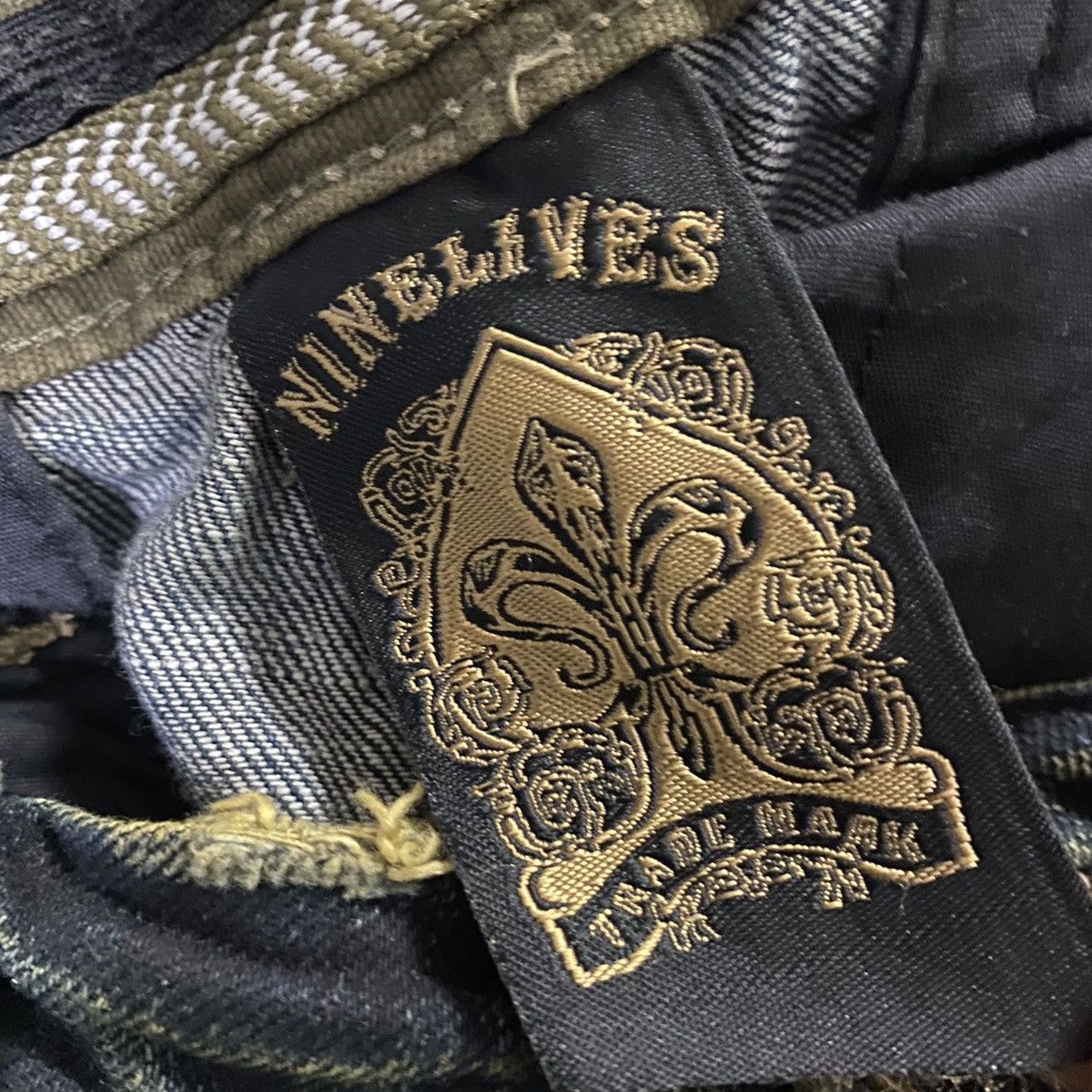 Nine Lives Japanese Brand NINELIVES Denim Cargo Pants Size US 31 - 18 Thumbnail