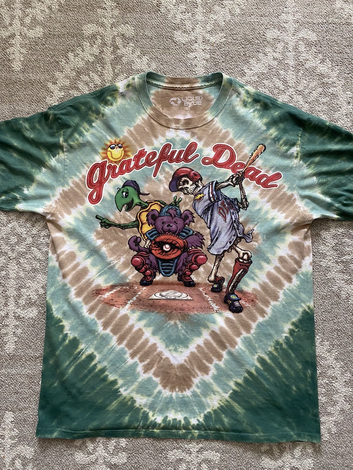 Grateful Dead Spring Training Tie-Dye T-Shirt Tee Liquid Blue