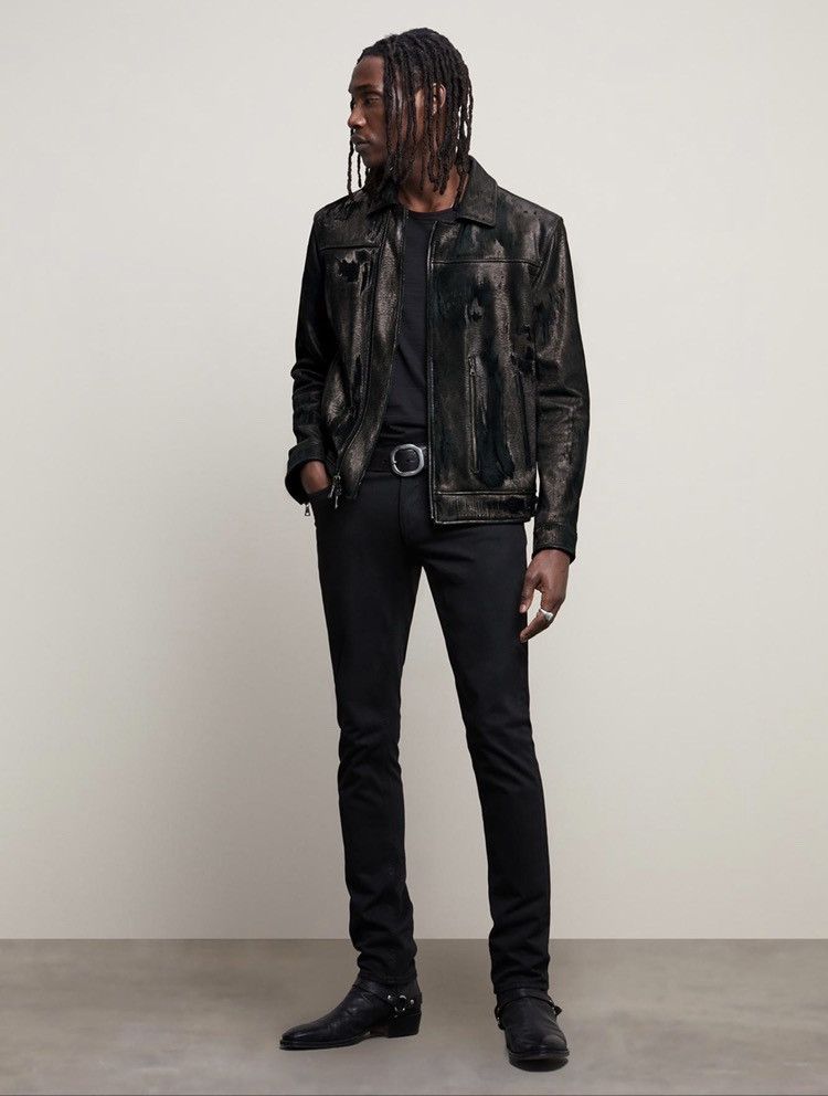John Varvatos Sheep skin slim fit Moto jacket. 52 Size US L / EU 52-54 / 3 - 2 Thumbnail
