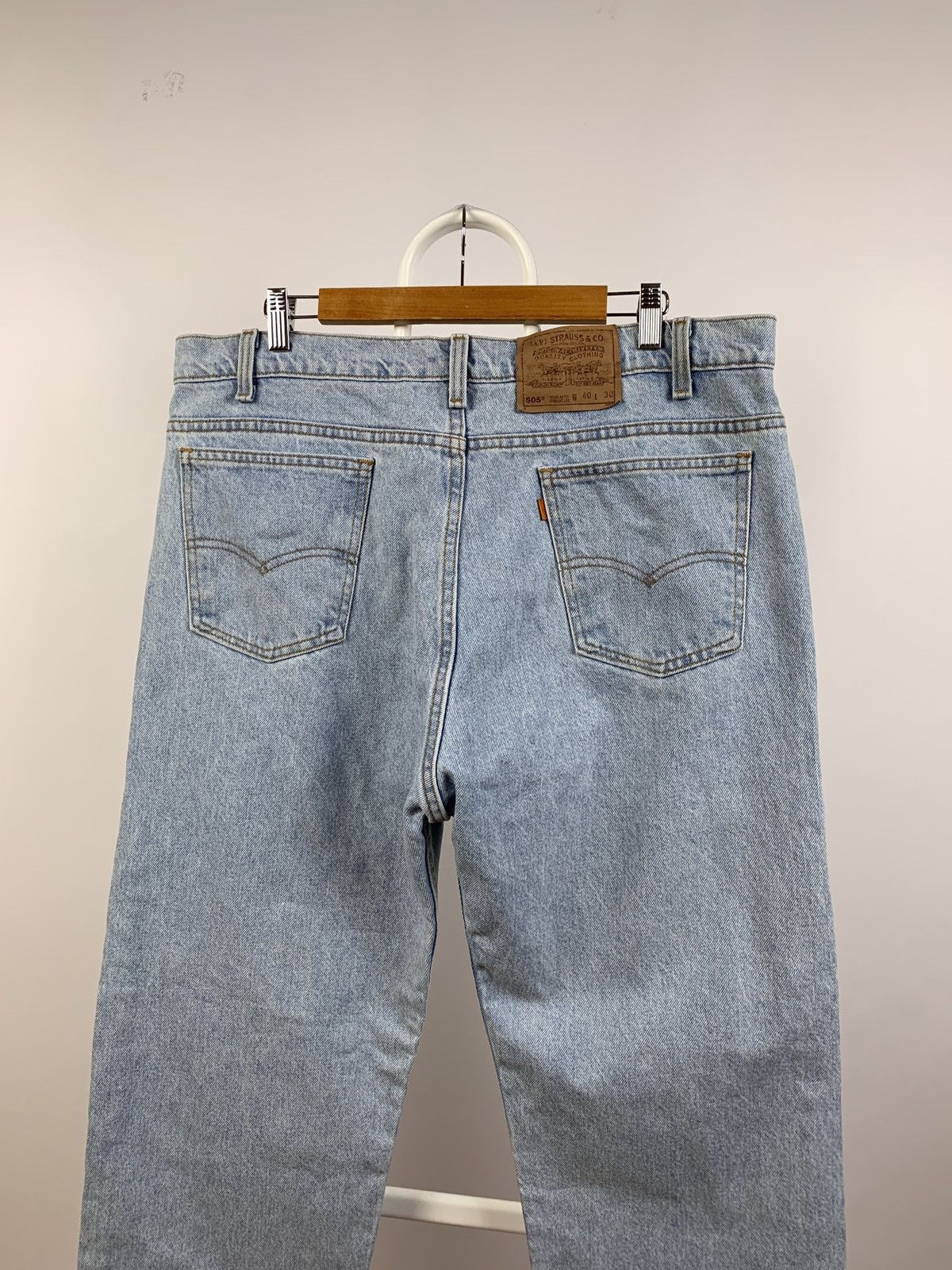 Levi's Vintage Clothing Vintage Levi’s 550 Orange Tab Washed Blue Made In USA Denim Size US 40 / EU 56 - 6 Thumbnail