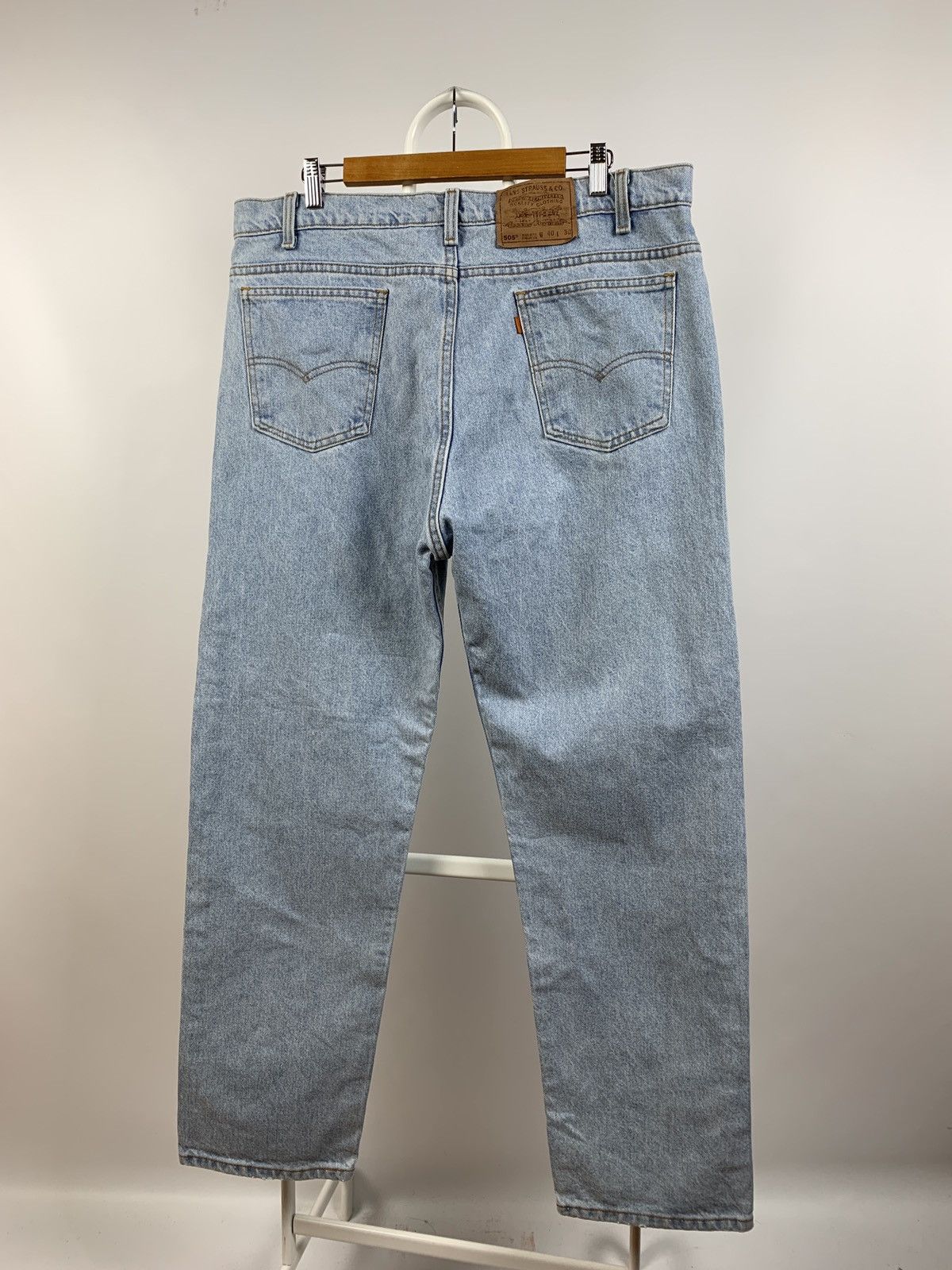 Levi's Vintage Clothing Vintage Levi’s 550 Orange Tab Washed Blue Made In USA Denim Size US 40 / EU 56 - 4 Thumbnail