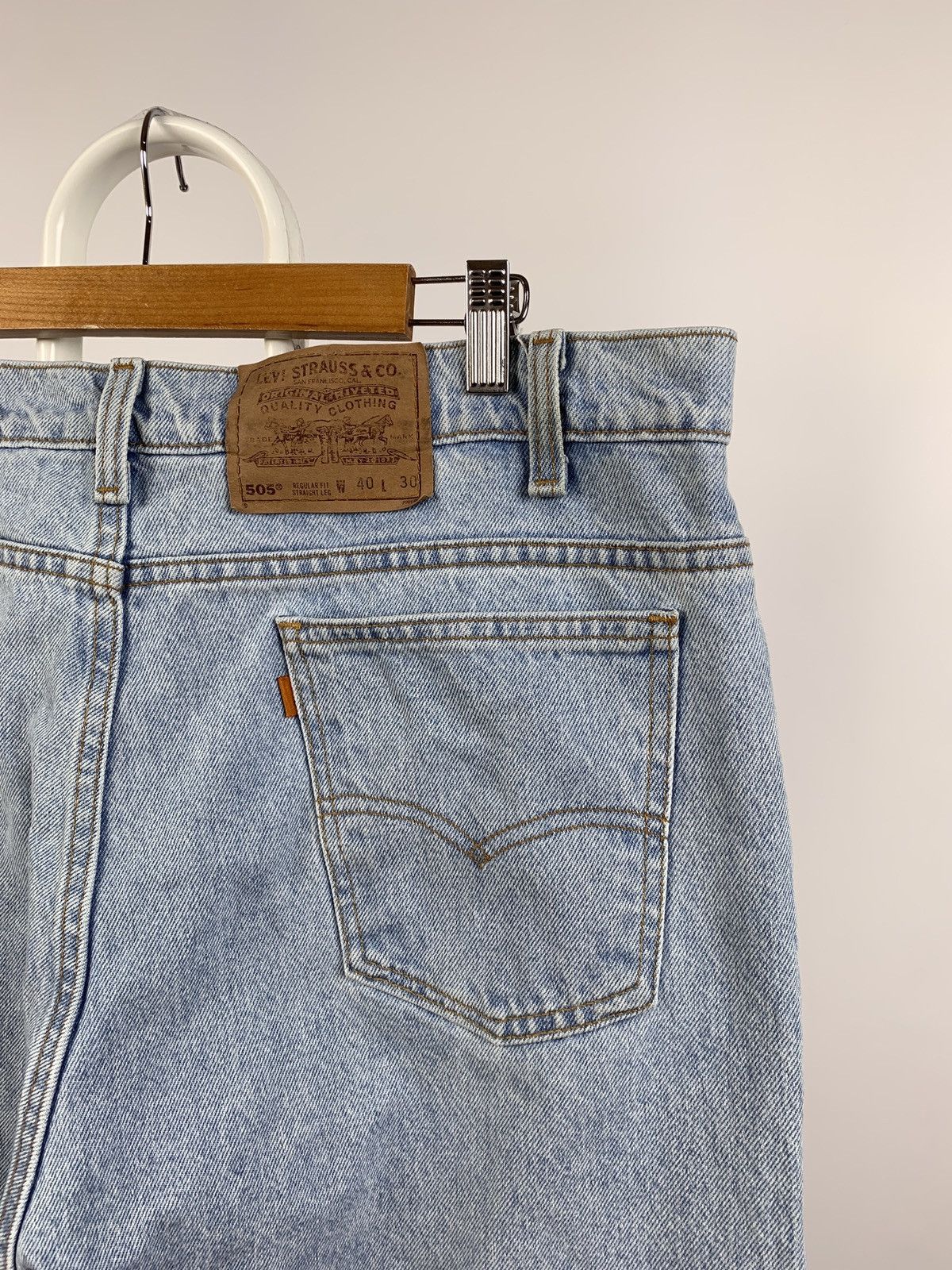 Levi's Vintage Clothing Vintage Levi’s 550 Orange Tab Washed Blue Made In USA Denim Size US 40 / EU 56 - 8 Thumbnail