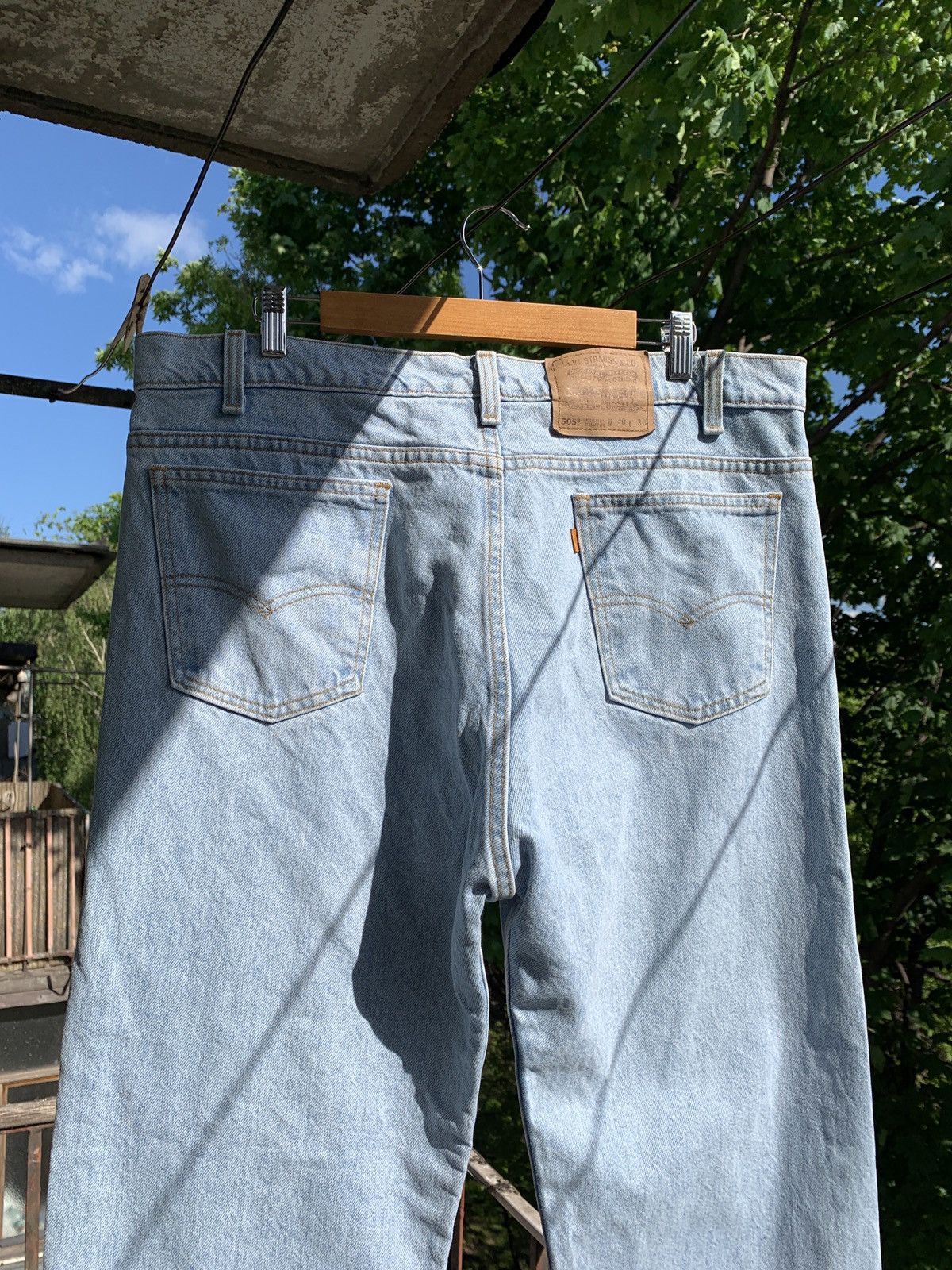 Levi's Vintage Clothing Vintage Levi’s 550 Orange Tab Washed Blue Made In USA Denim Size US 40 / EU 56 - 1 Thumbnail