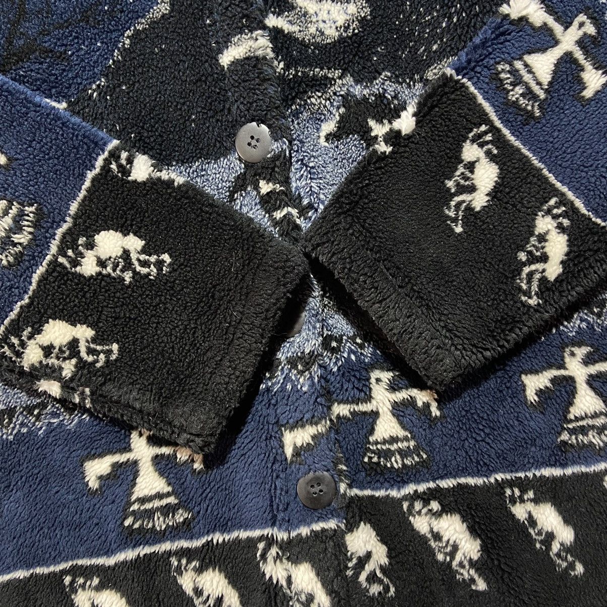 Vintage Vintage 90s Black Mountain AOP Horses Sherpa Fleece Size US L / EU 52-54 / 3 - 7 Thumbnail