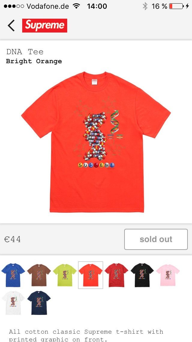 Dna supreme orders shirt