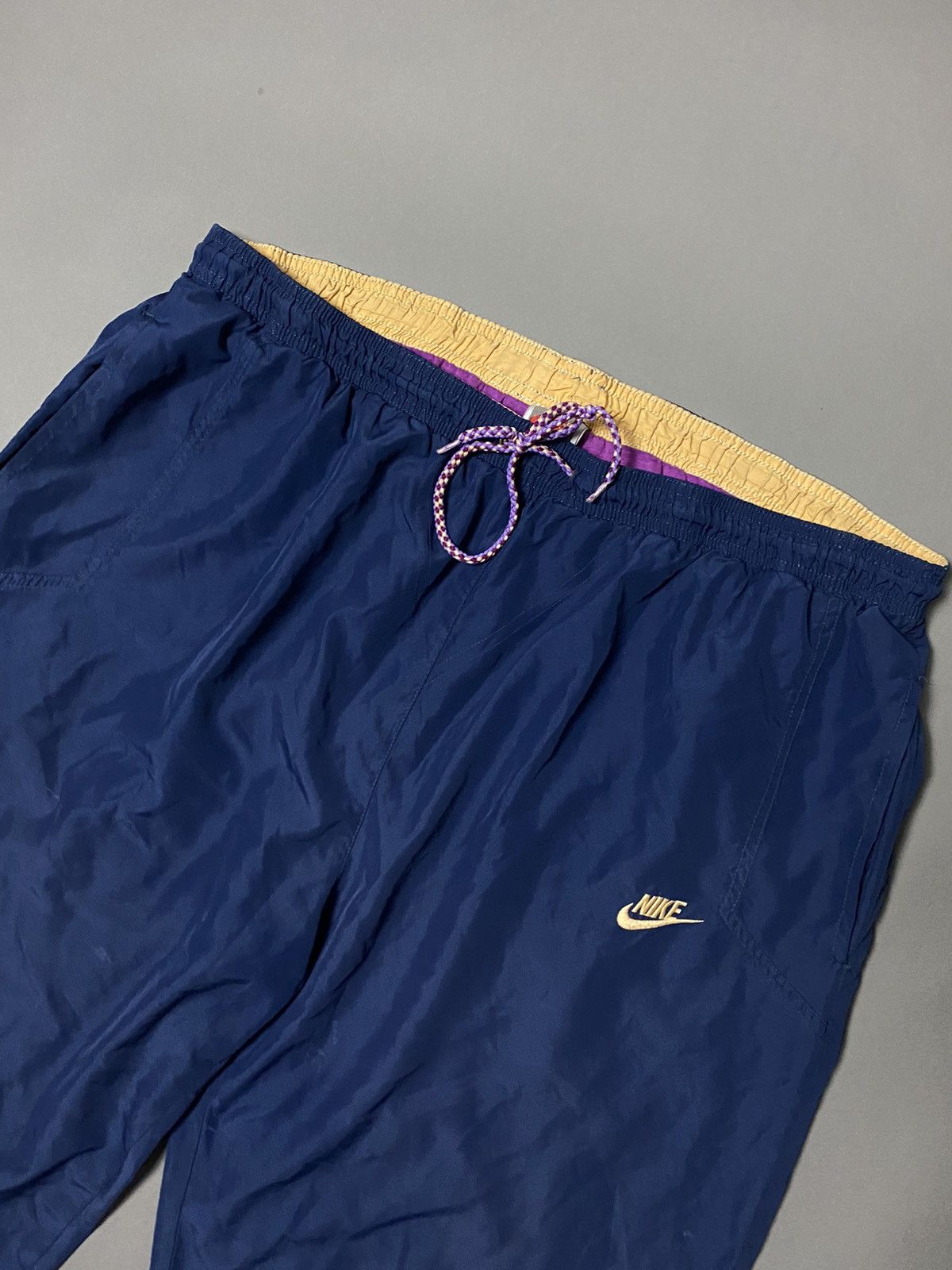 Nike 80s Nike vintage navy track pants small classic logo swoosh Size US 34 / EU 50 - 2 Thumbnail