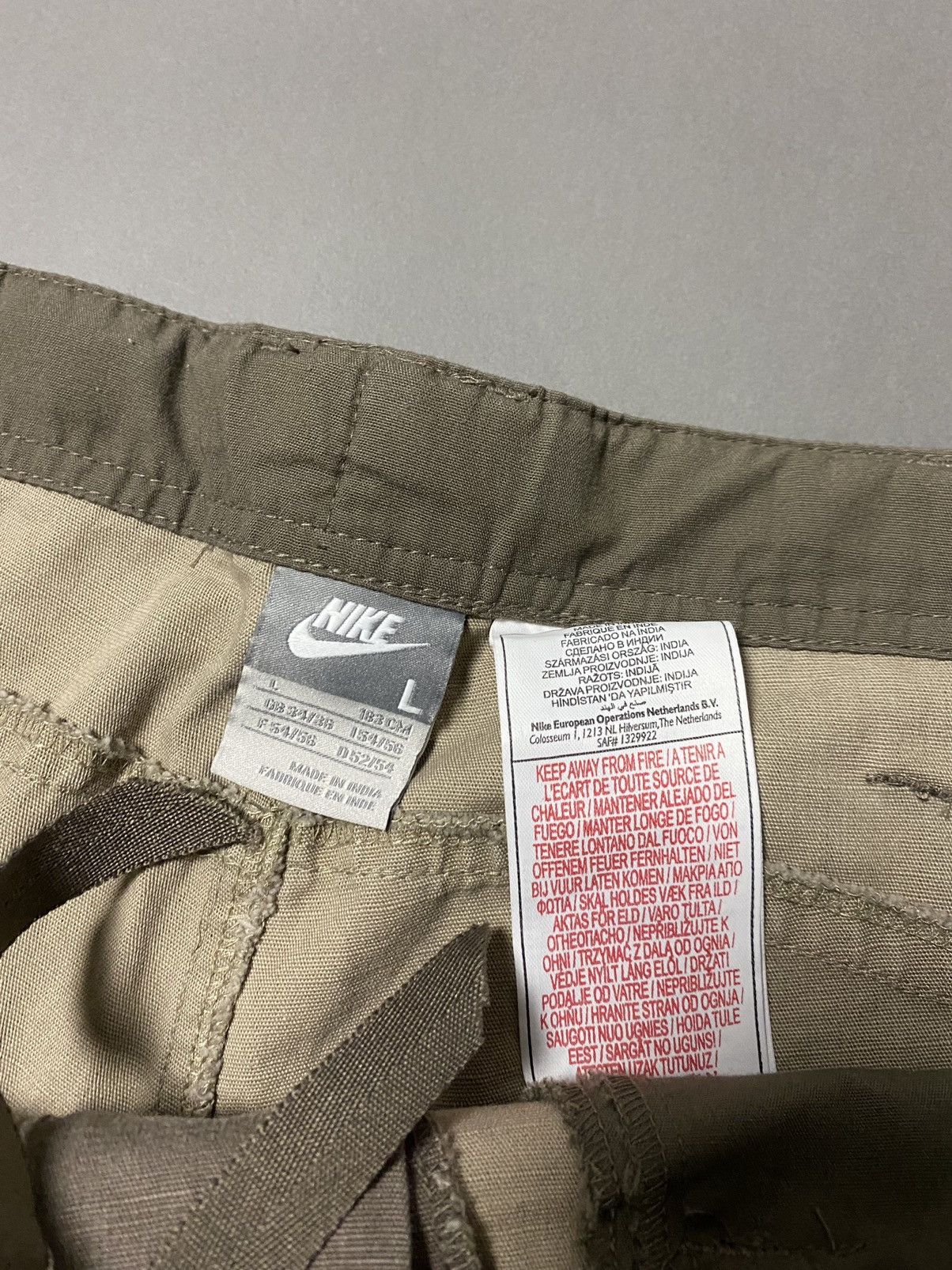 Nike × Vintage Nike vintage brown shorts cargo small swoosh ACG style Size US 34 / EU 50 - 3 Thumbnail
