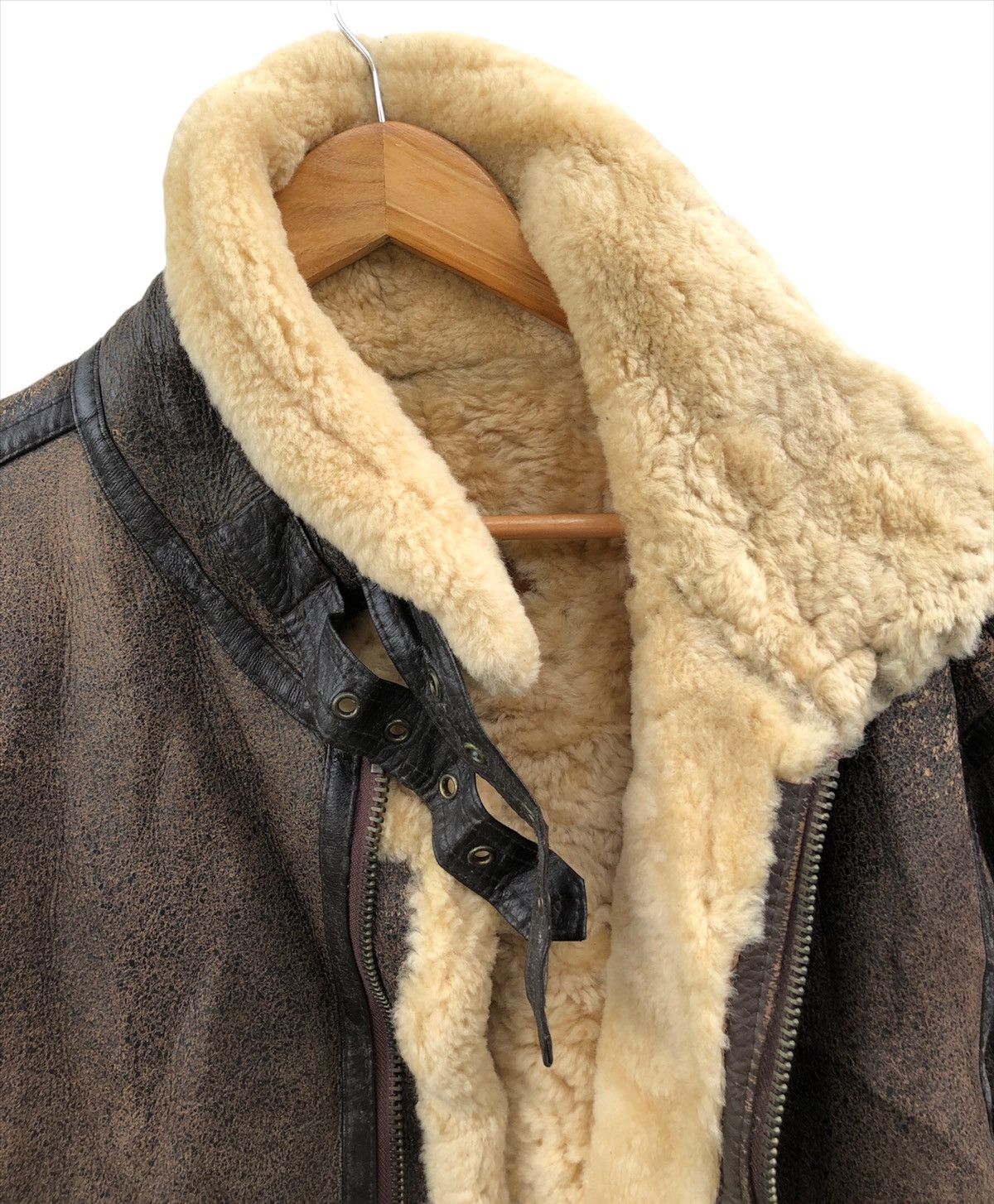 Japanese Brand 🔥Vintage Flying Scotsman B-3 Sherpa Leather Jacket Size US L / EU 52-54 / 3 - 6 Thumbnail