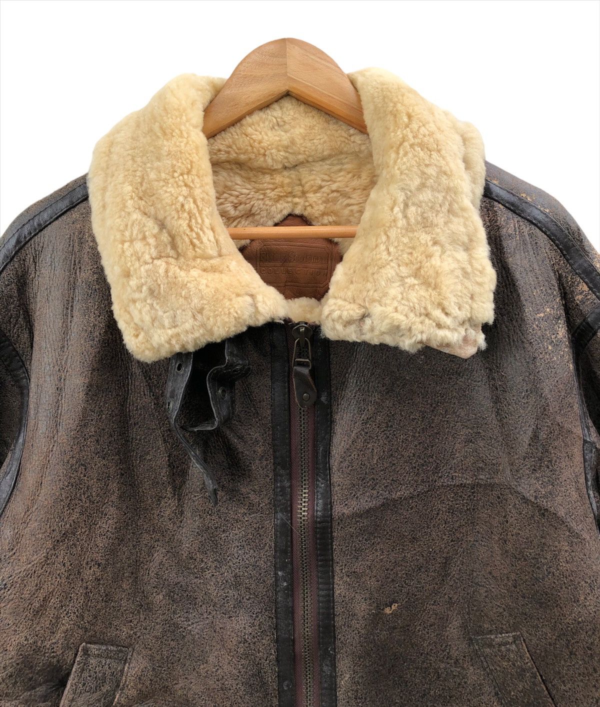 Japanese Brand 🔥Vintage Flying Scotsman B-3 Sherpa Leather Jacket Size US L / EU 52-54 / 3 - 5 Thumbnail