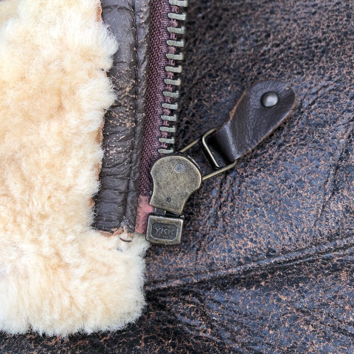 Japanese Brand 🔥Vintage Flying Scotsman B-3 Sherpa Leather Jacket Size US L / EU 52-54 / 3 - 11 Thumbnail