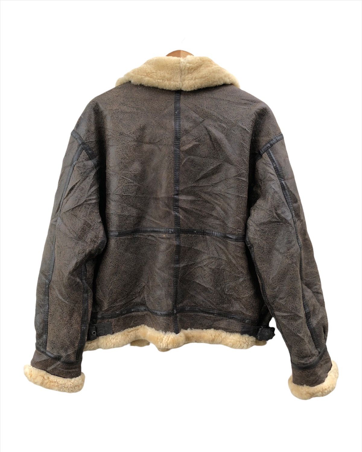 Japanese Brand 🔥Vintage Flying Scotsman B-3 Sherpa Leather Jacket Size US L / EU 52-54 / 3 - 3 Thumbnail
