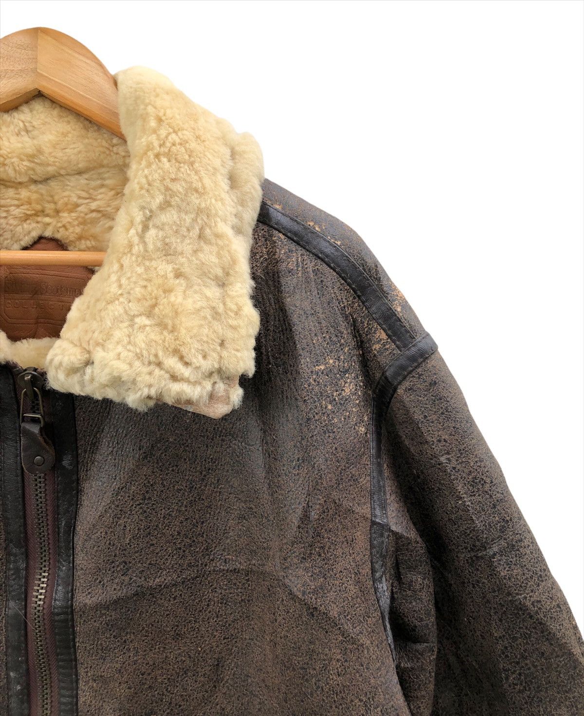 Japanese Brand 🔥Vintage Flying Scotsman B-3 Sherpa Leather Jacket Size US L / EU 52-54 / 3 - 7 Thumbnail