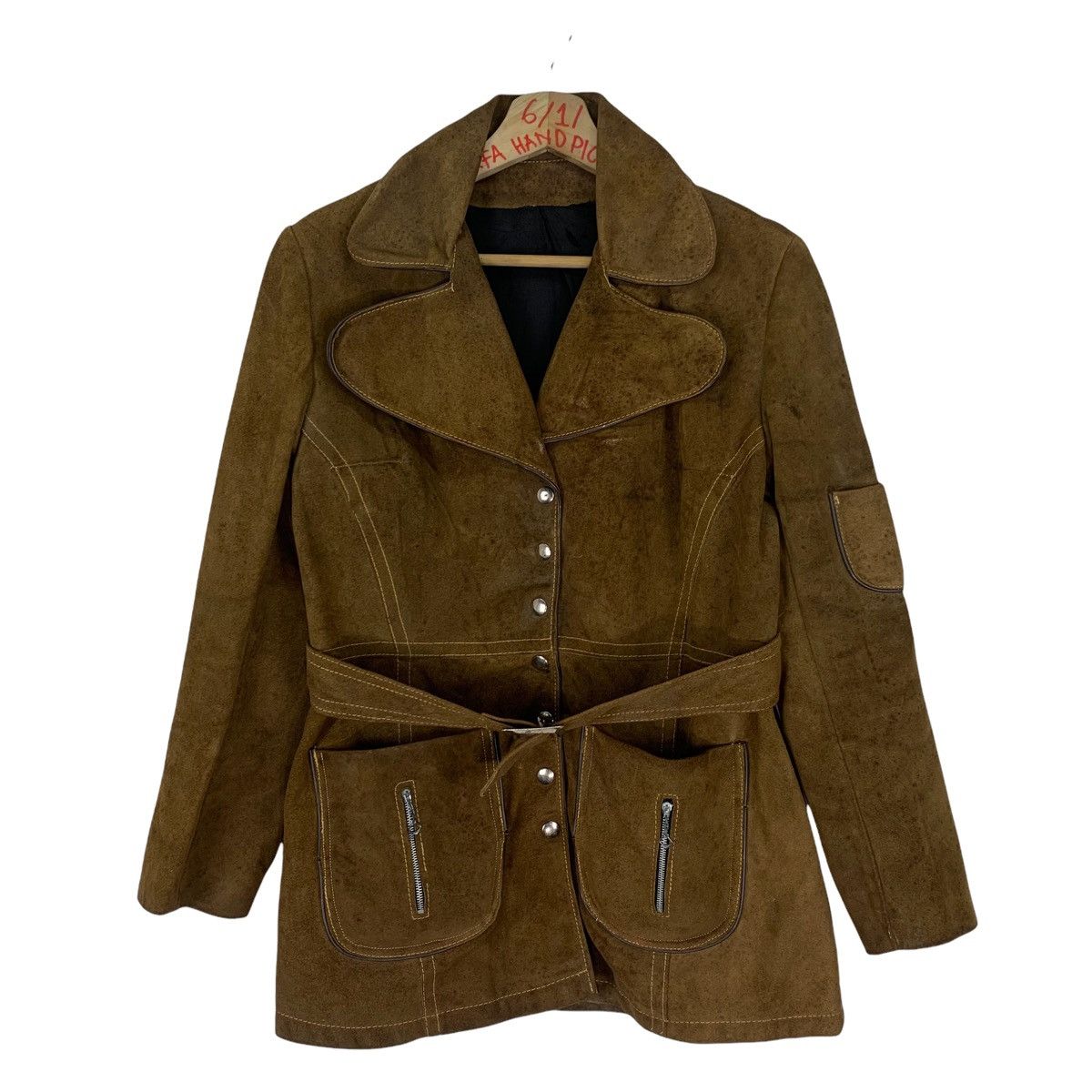 Leather Vintage Leather Trench Jacket Size US M / EU 48-50 / 2 - 1 Thumbnail