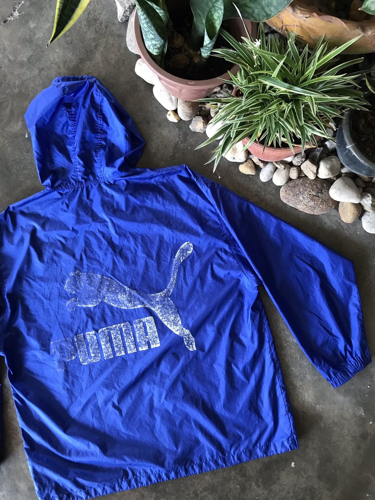 Puma × Vintage VINTAGE PUMA BLUE WINDBREAKER / RAINCOAT 💙 Size US XL / EU 56 / 4 - 5 Thumbnail