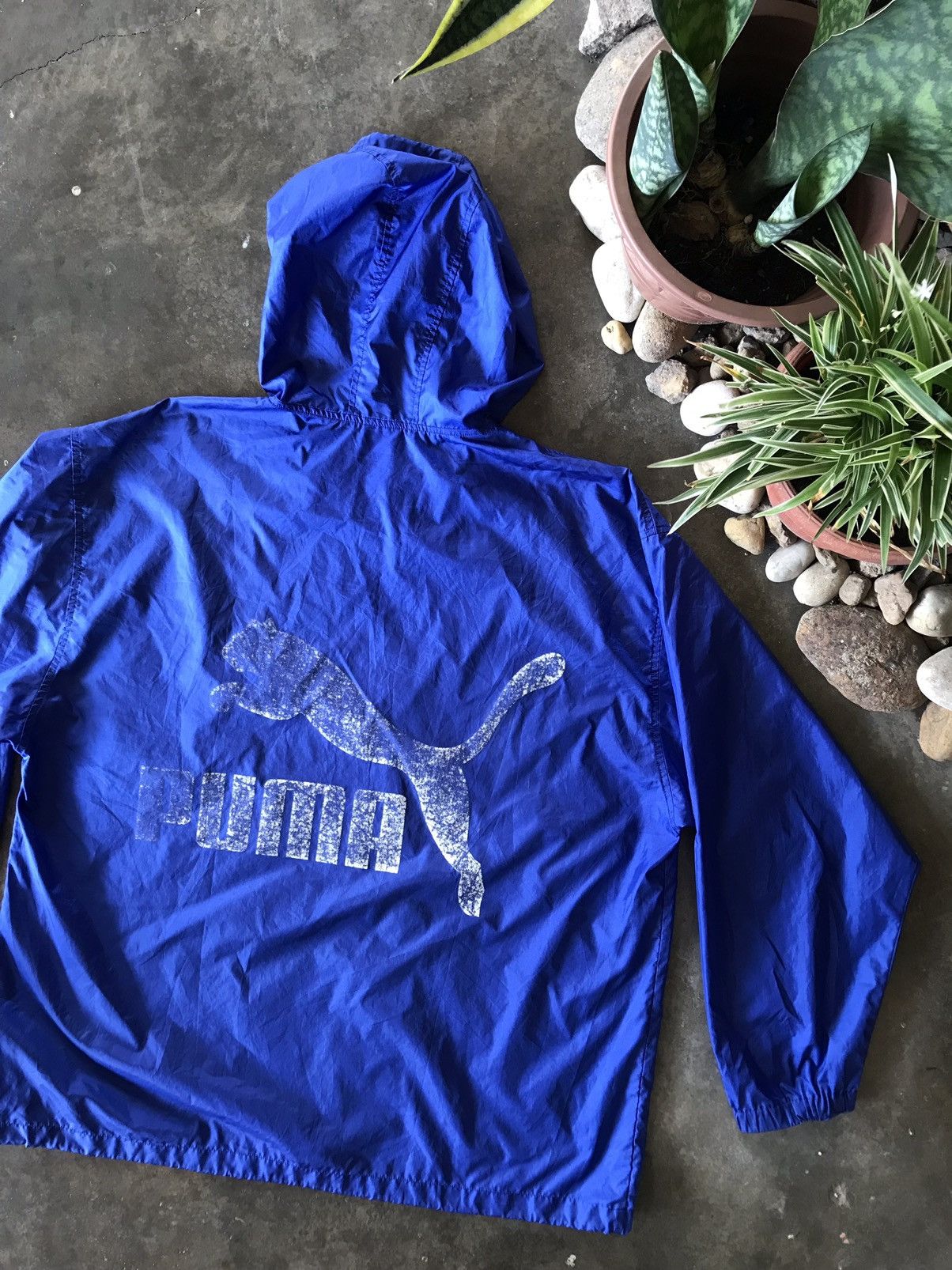 Puma × Vintage VINTAGE PUMA BLUE WINDBREAKER / RAINCOAT 💙 Size US XL / EU 56 / 4 - 4 Thumbnail