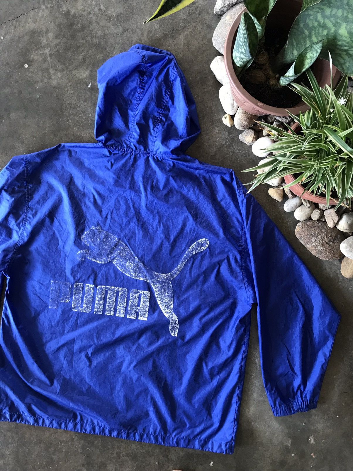 Puma × Vintage VINTAGE PUMA BLUE WINDBREAKER / RAINCOAT 💙 Size US XL / EU 56 / 4 - 1 Thumbnail