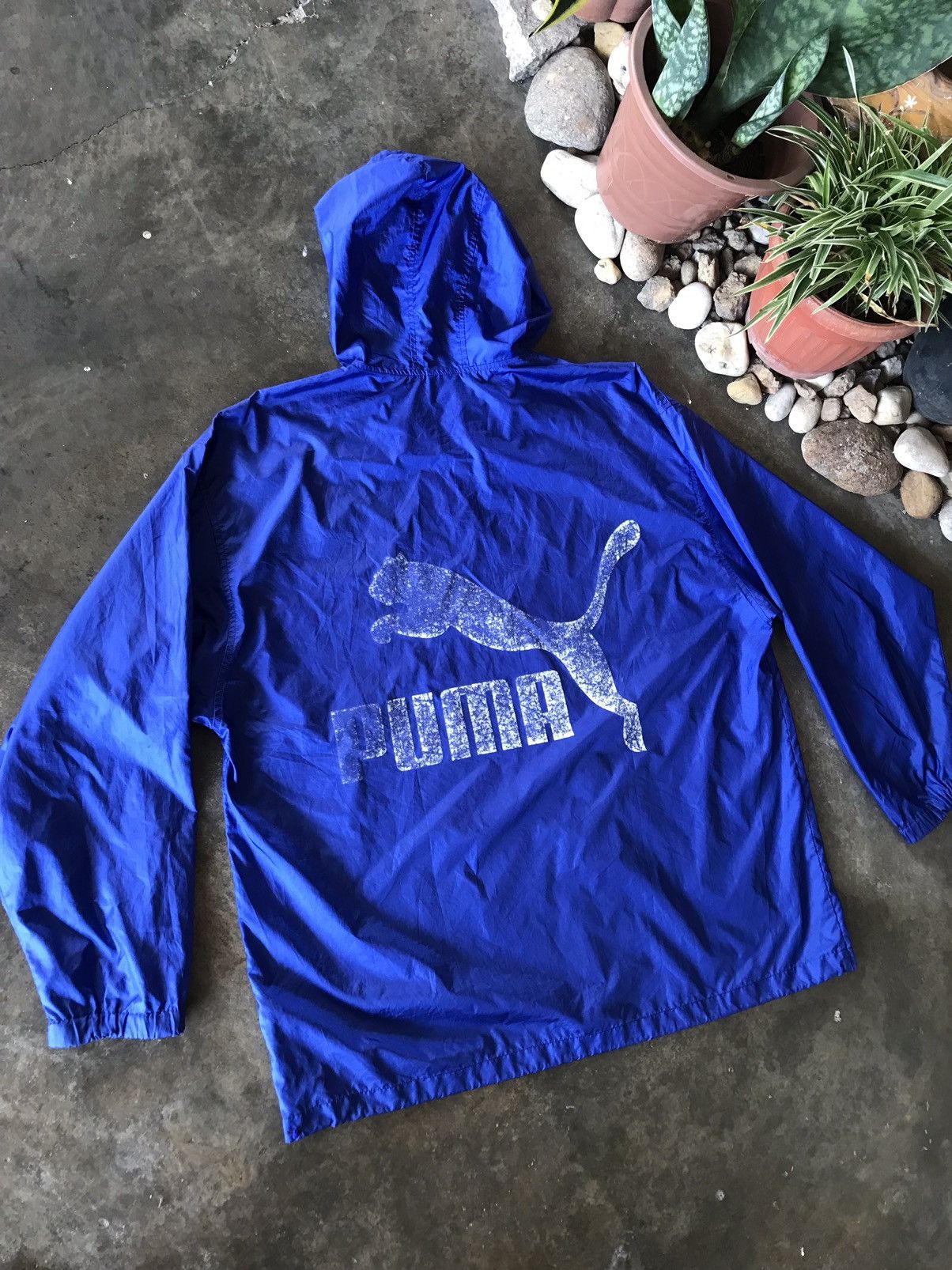 Puma × Vintage VINTAGE PUMA BLUE WINDBREAKER / RAINCOAT 💙 Size US XL / EU 56 / 4 - 2 Thumbnail