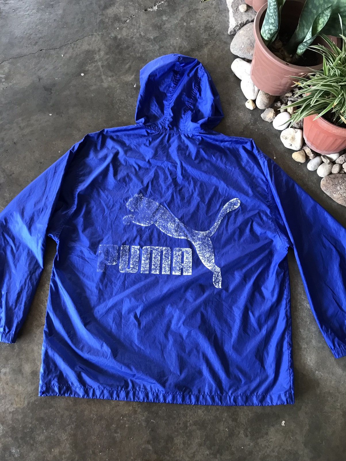 Puma × Vintage VINTAGE PUMA BLUE WINDBREAKER / RAINCOAT 💙 Size US XL / EU 56 / 4 - 6 Thumbnail