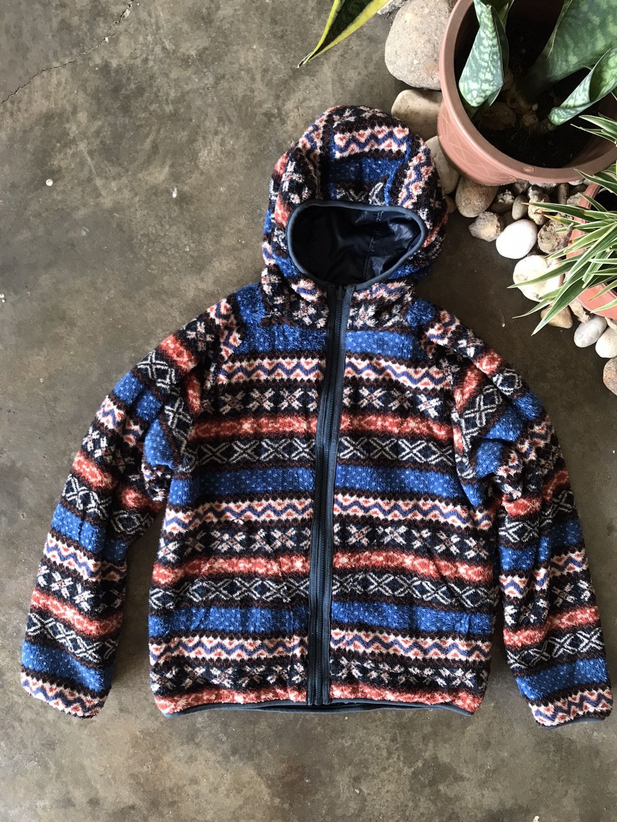 Japanese Brand Rare Vintage Fleece Sherpa Reversible Jacket Size US M / EU 48-50 / 2 - 2 Thumbnail