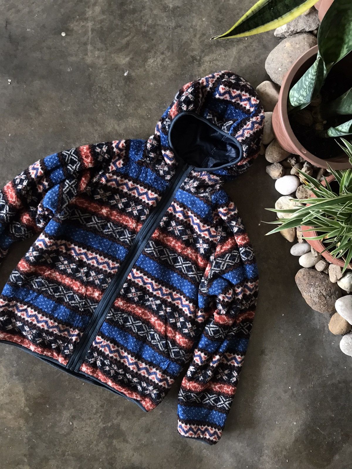 Japanese Brand Rare Vintage Fleece Sherpa Reversible Jacket Size US M / EU 48-50 / 2 - 1 Thumbnail