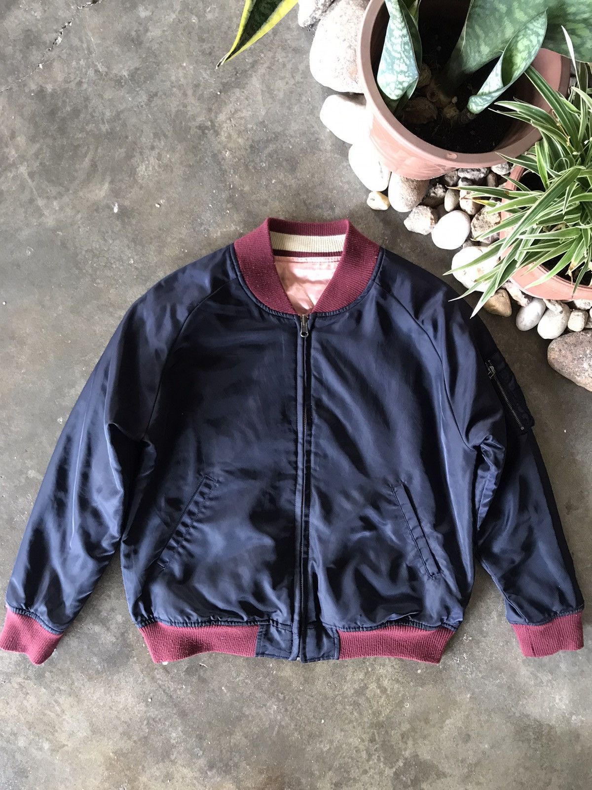 Japanese Brand 🔥Vintage Japanese Brand Reversible Bomber Jacket Size US M / EU 48-50 / 2 - 14 Thumbnail