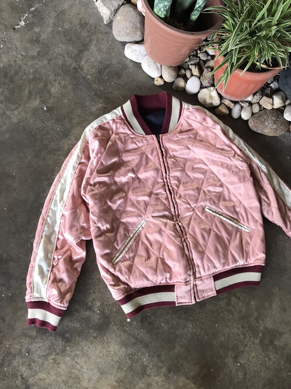 Japanese Brand 🔥Vintage Japanese Brand Reversible Bomber Jacket Size US M / EU 48-50 / 2 - 2 Thumbnail