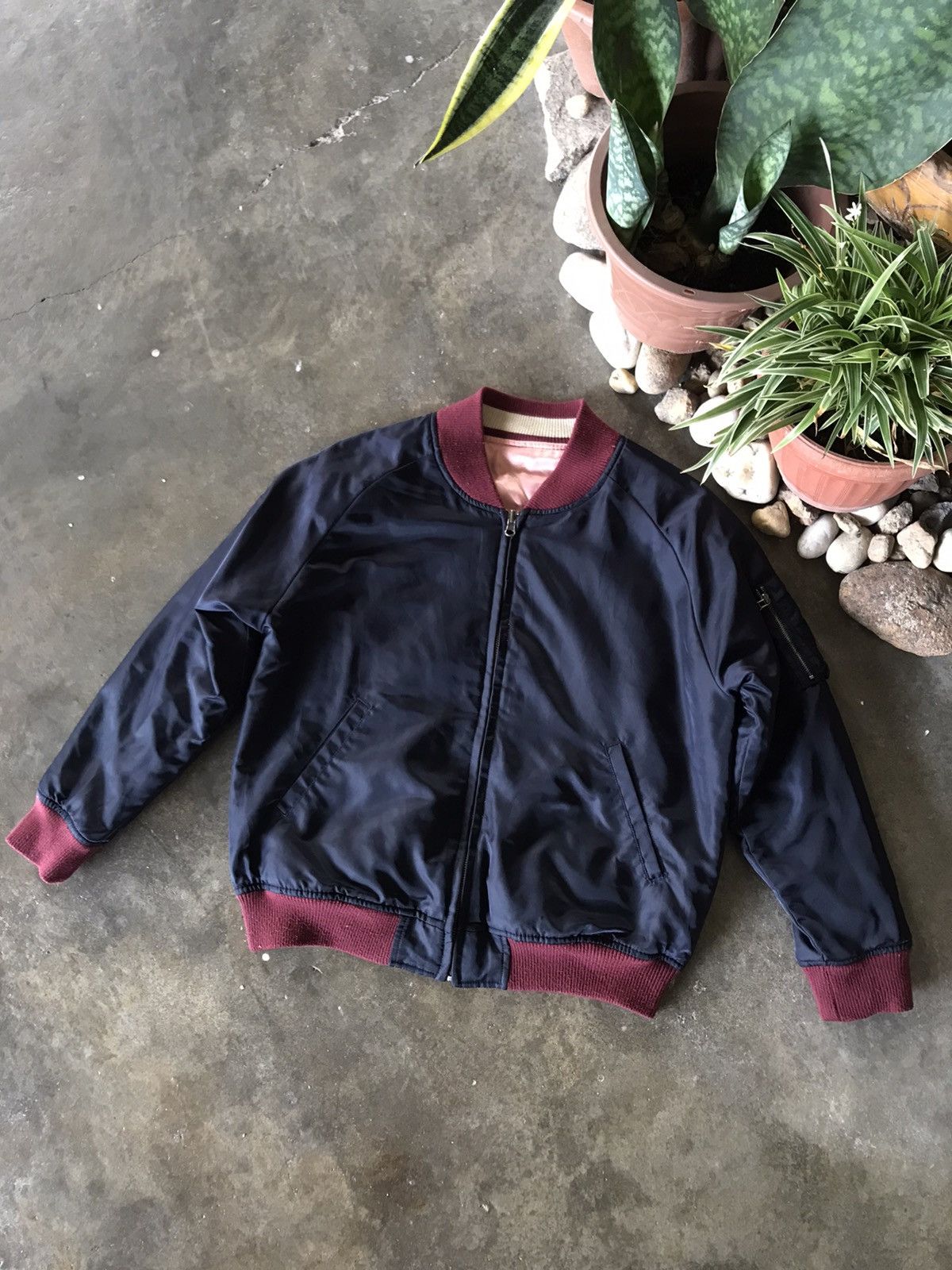 Japanese Brand 🔥Vintage Japanese Brand Reversible Bomber Jacket Size US M / EU 48-50 / 2 - 8 Thumbnail