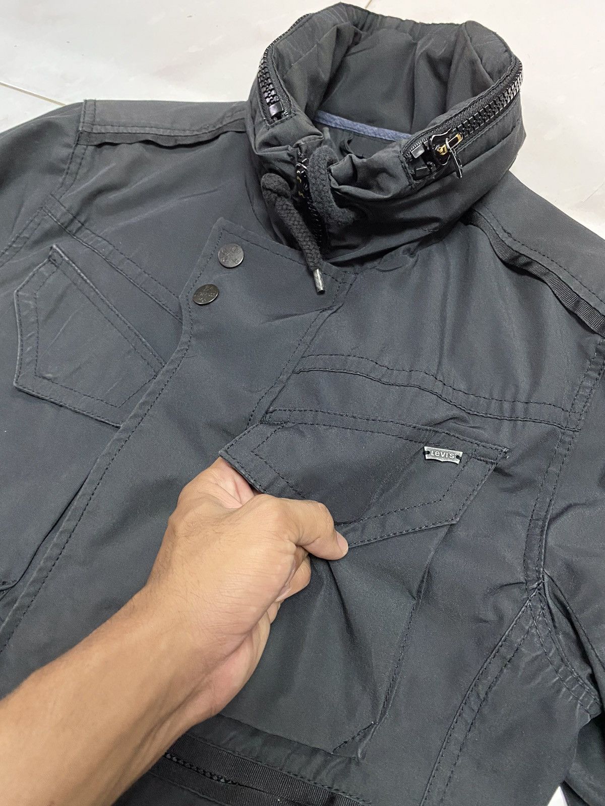 Levi's × Levi's Vintage Clothing × Vintage VINTAGE ‼️ Levi’s Parka Outerwear Dark Grey Size US S / EU 44-46 / 1 - 8 Thumbnail