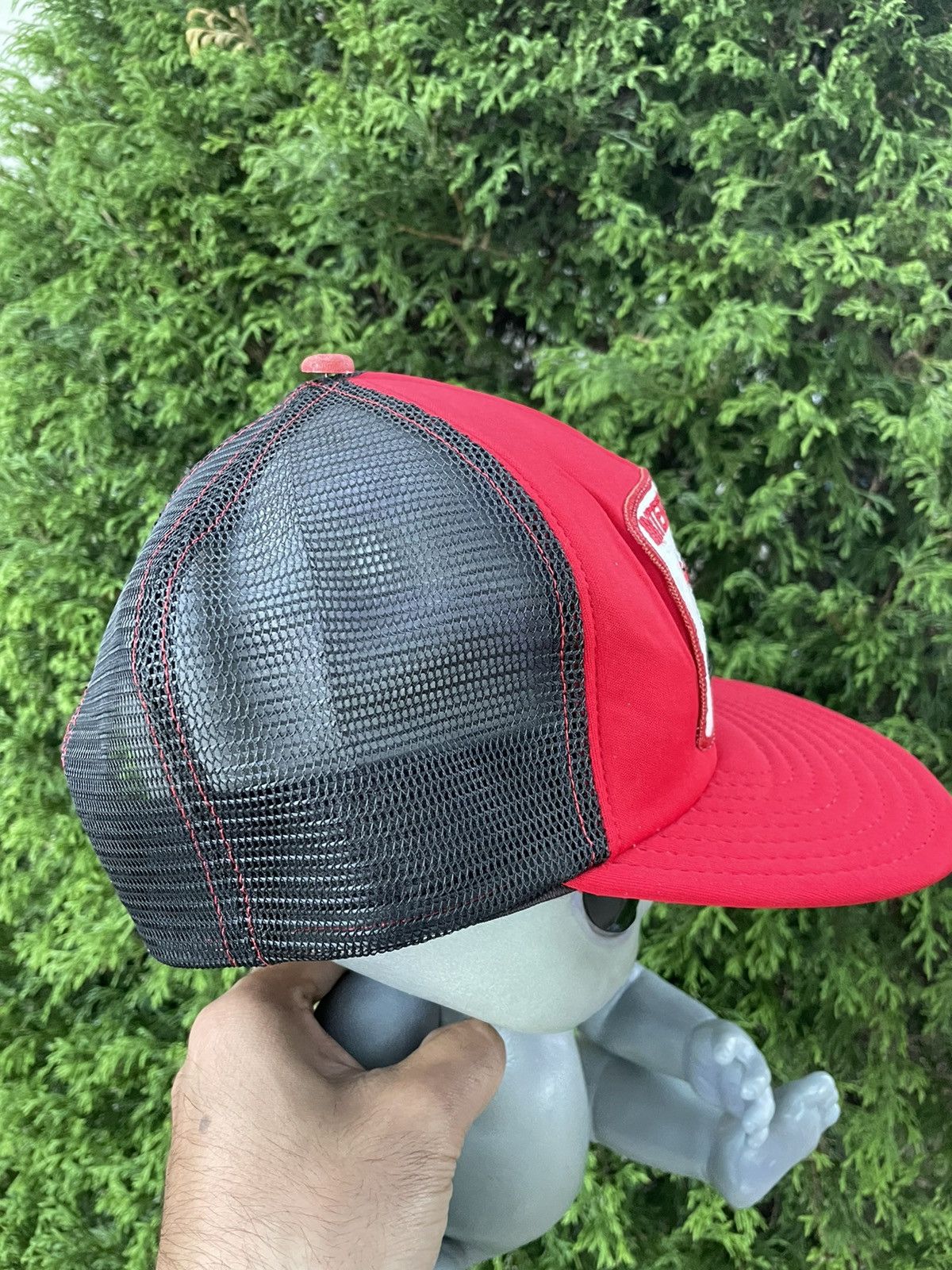 Vintage 70s Farmer Tractor Trucker Hat Mesh Cap SnapBack Vintage Size ONE SIZE - 2 Thumbnail